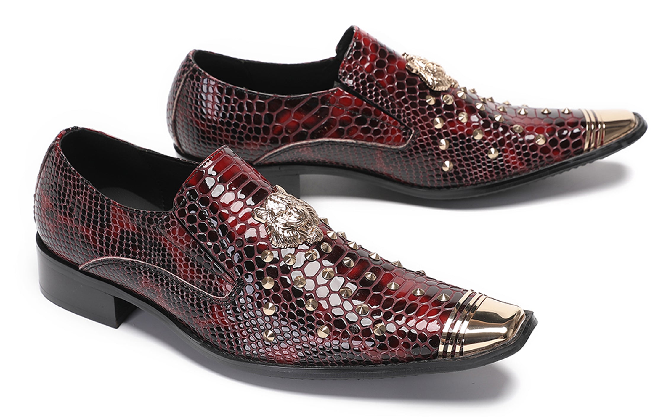 Mens Casual Party Loafers Sequin Western Shoes