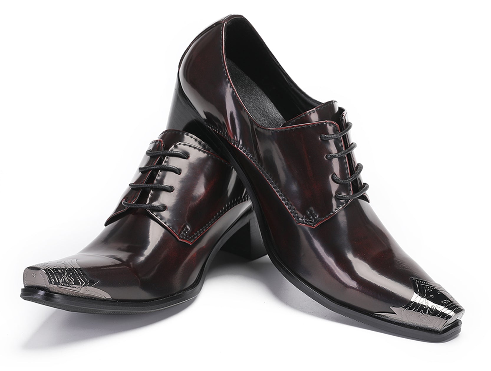Mens Metal Tip Casual Dress Western Oxfords
