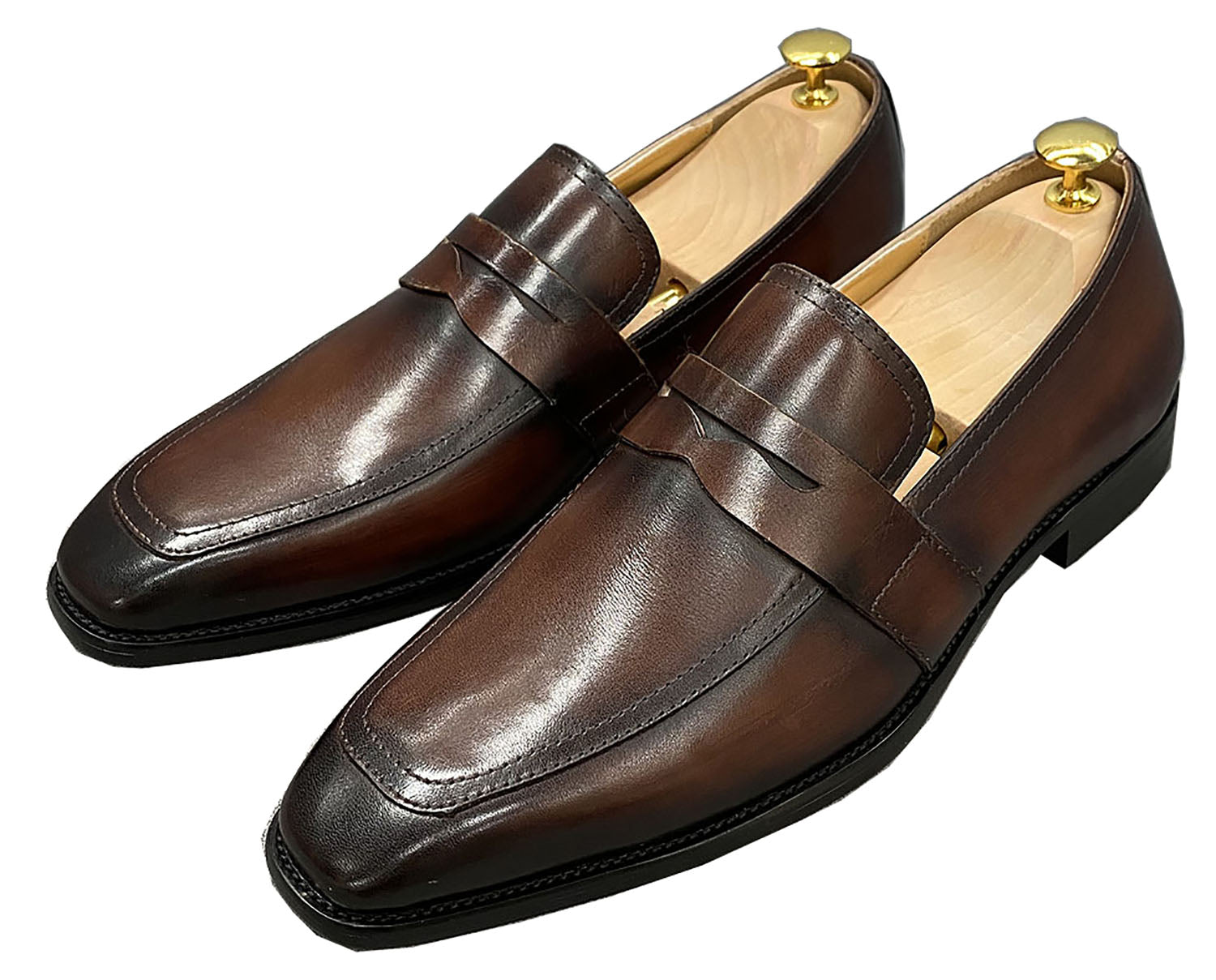 Men's Handmade Dress Formal Silp On Penny Loafers