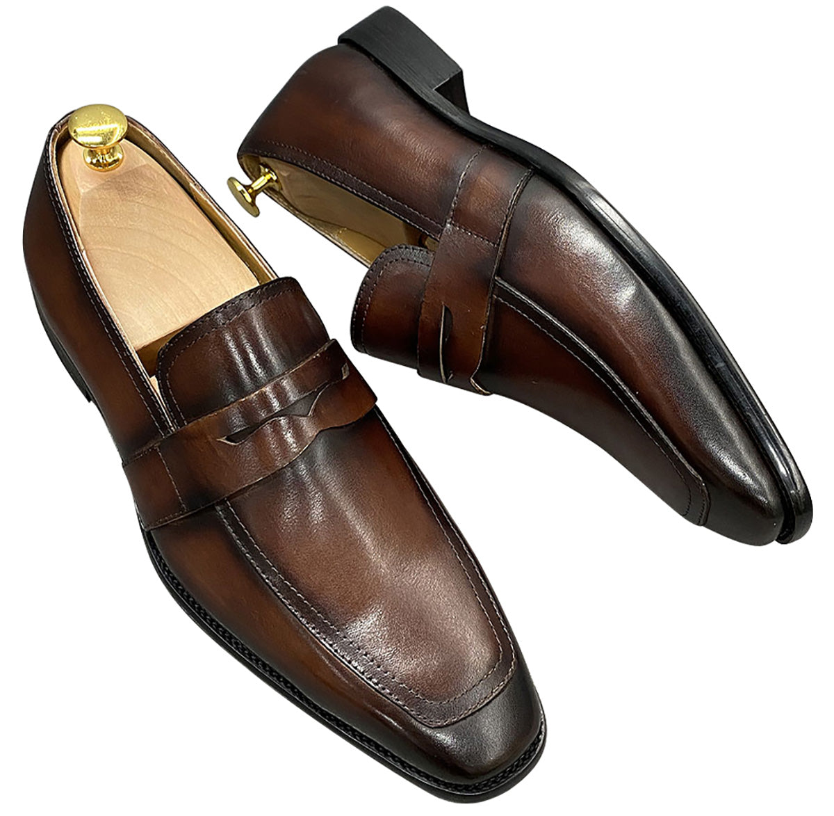 Men's Handmade Dress Formal Silp On Penny Loafers
