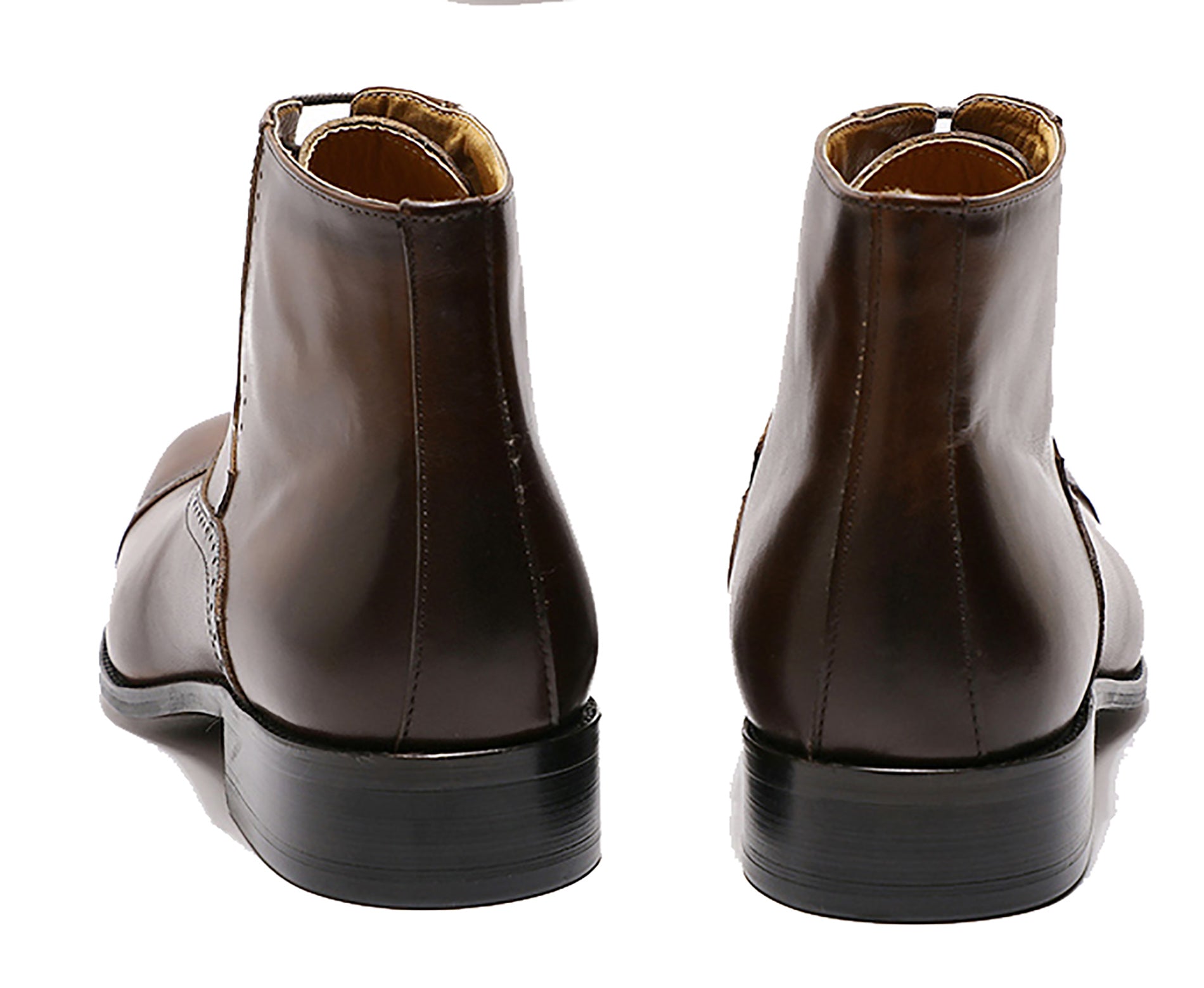 Botas Oxford de vestir semibrogues hechas a mano para hombre