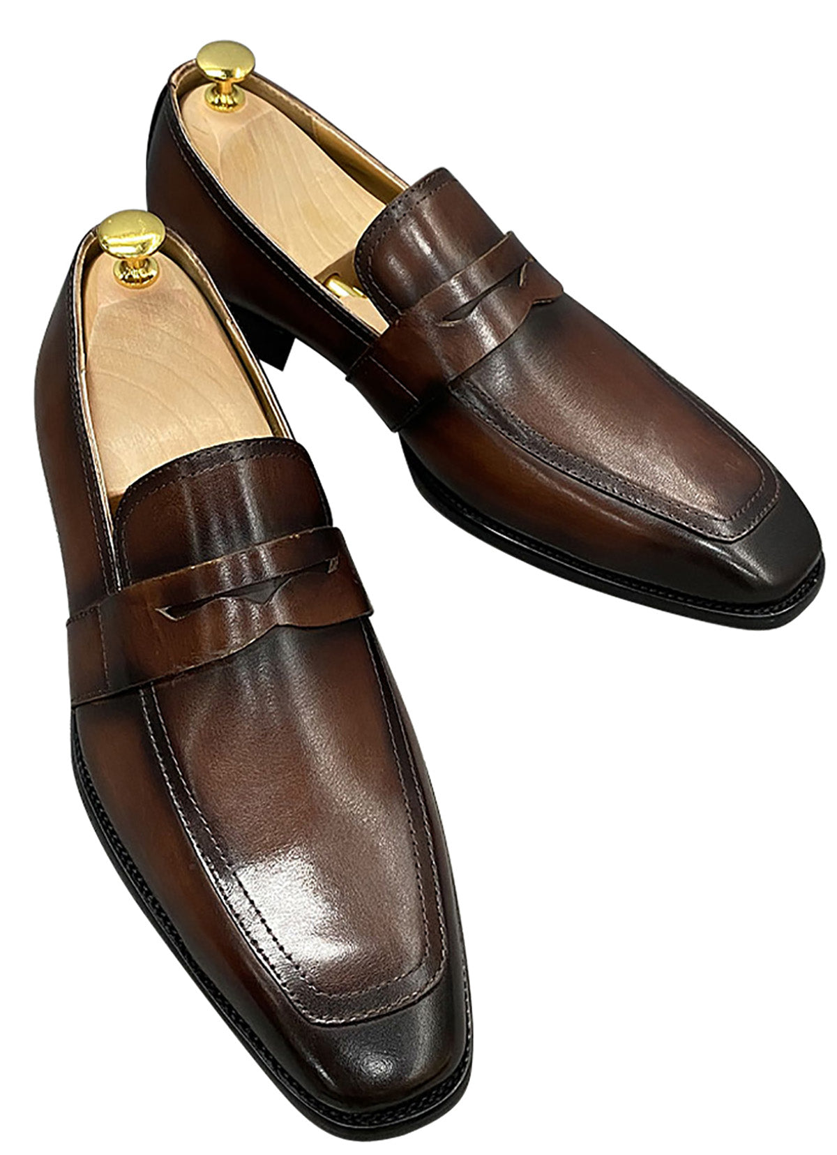 Men's Handmade Dress Formal Silp On Penny Loafers