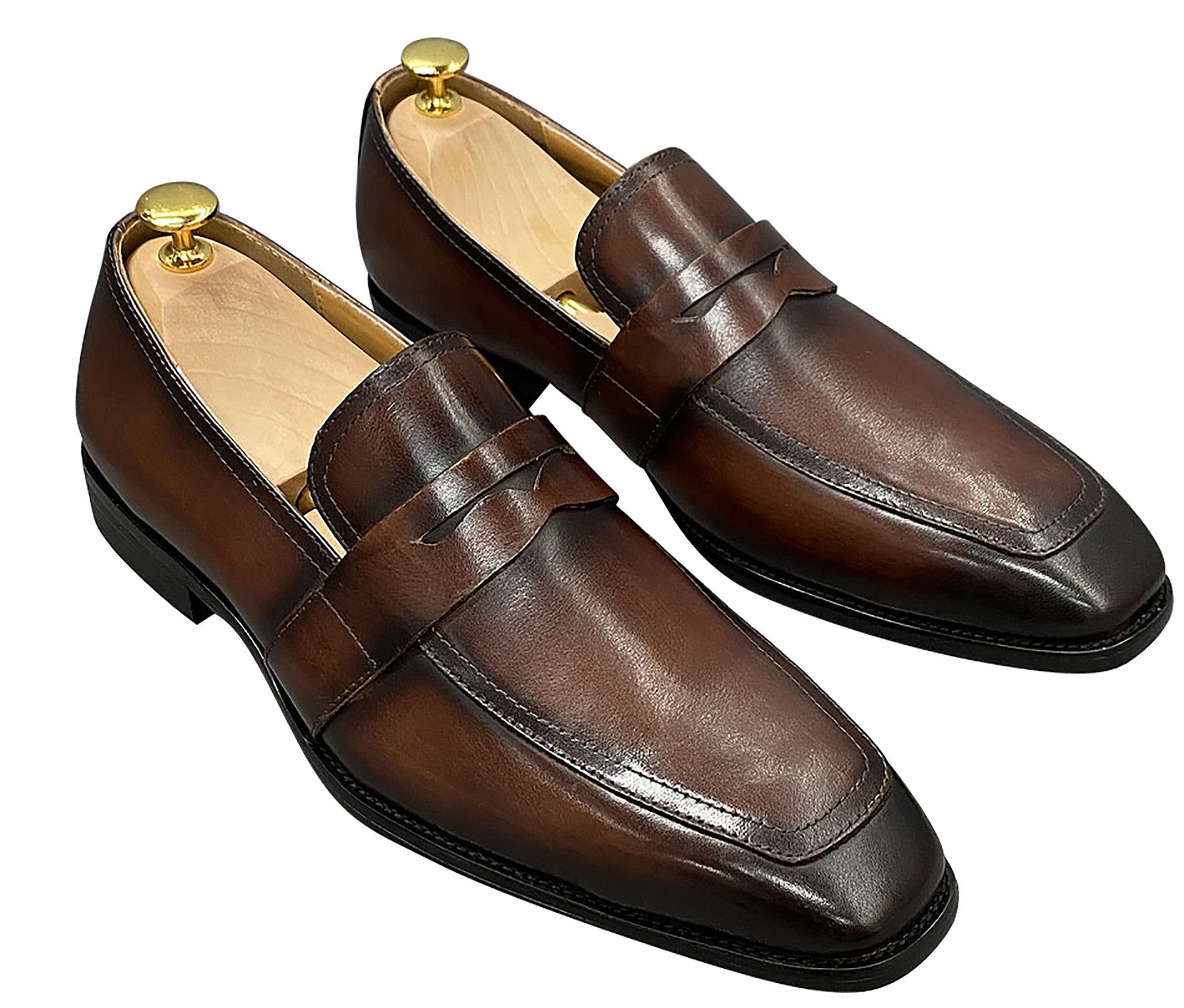 Men's Handmade Dress Formal Silp On Penny Loafers