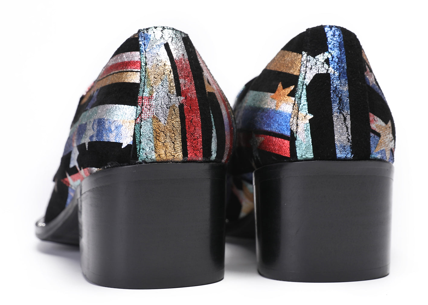Mens Disco Party Casual Western Loafers