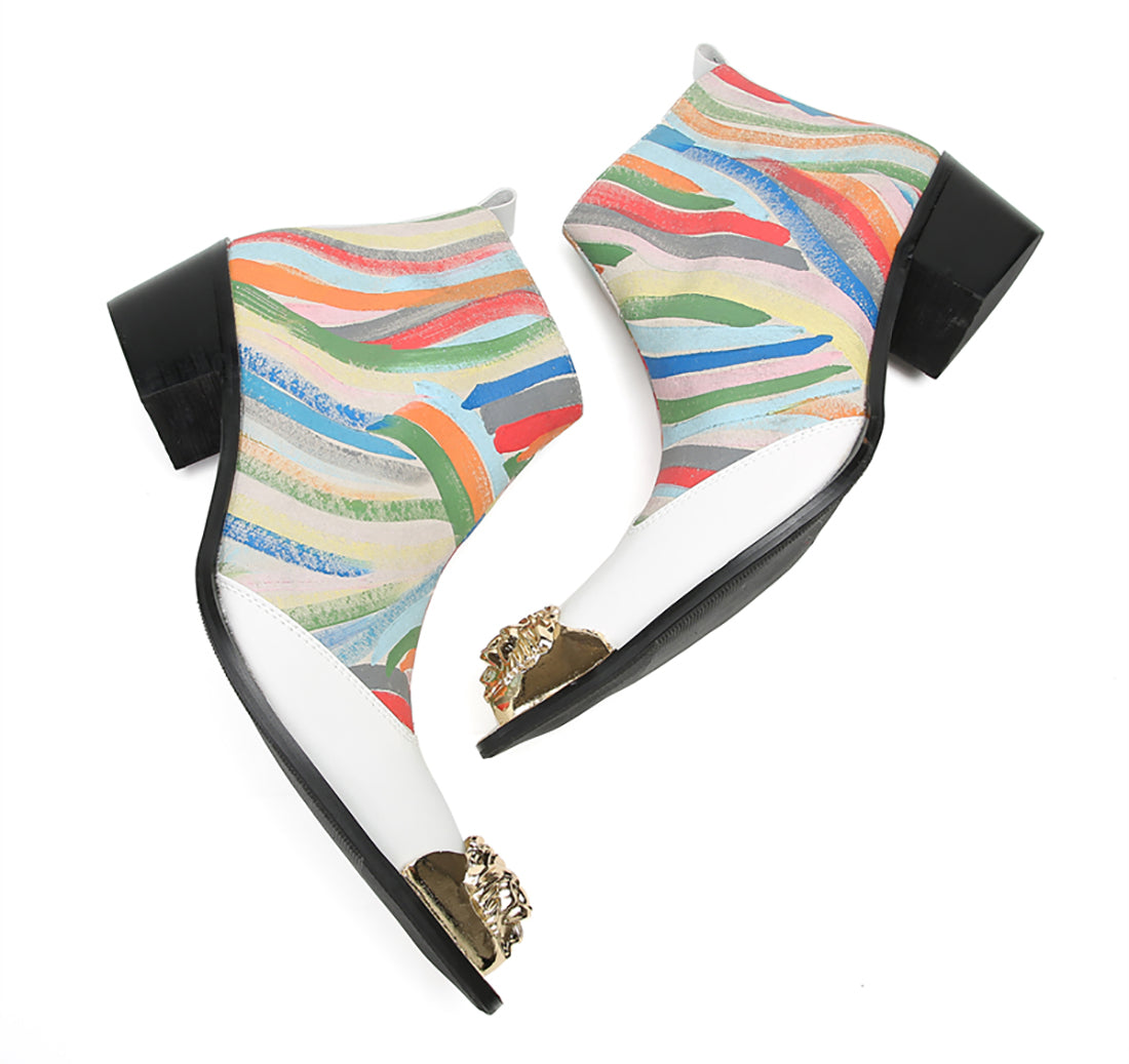 Men's Metal Toe Colorful Western Boots