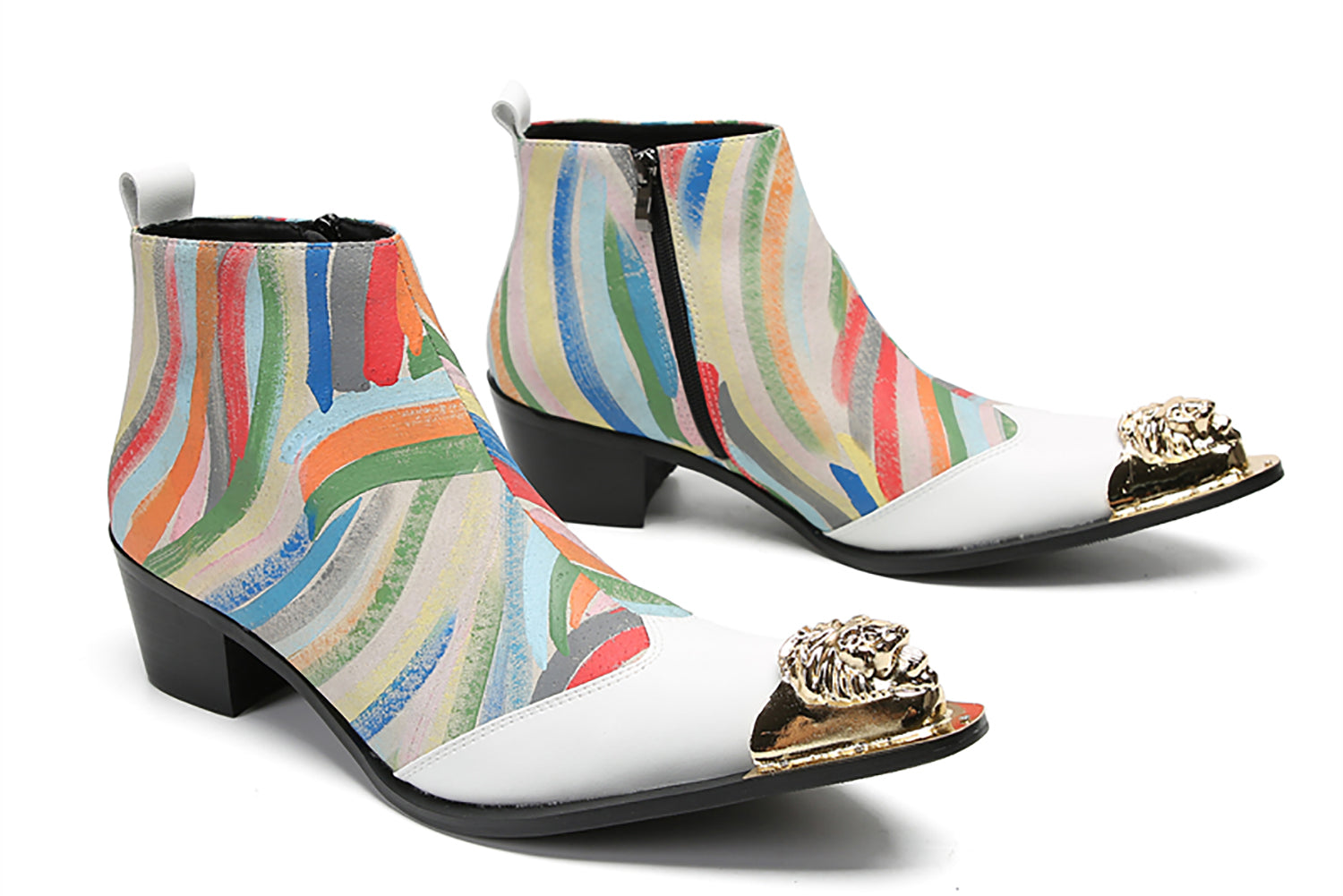Men's Metal Toe Colorful Western Boots