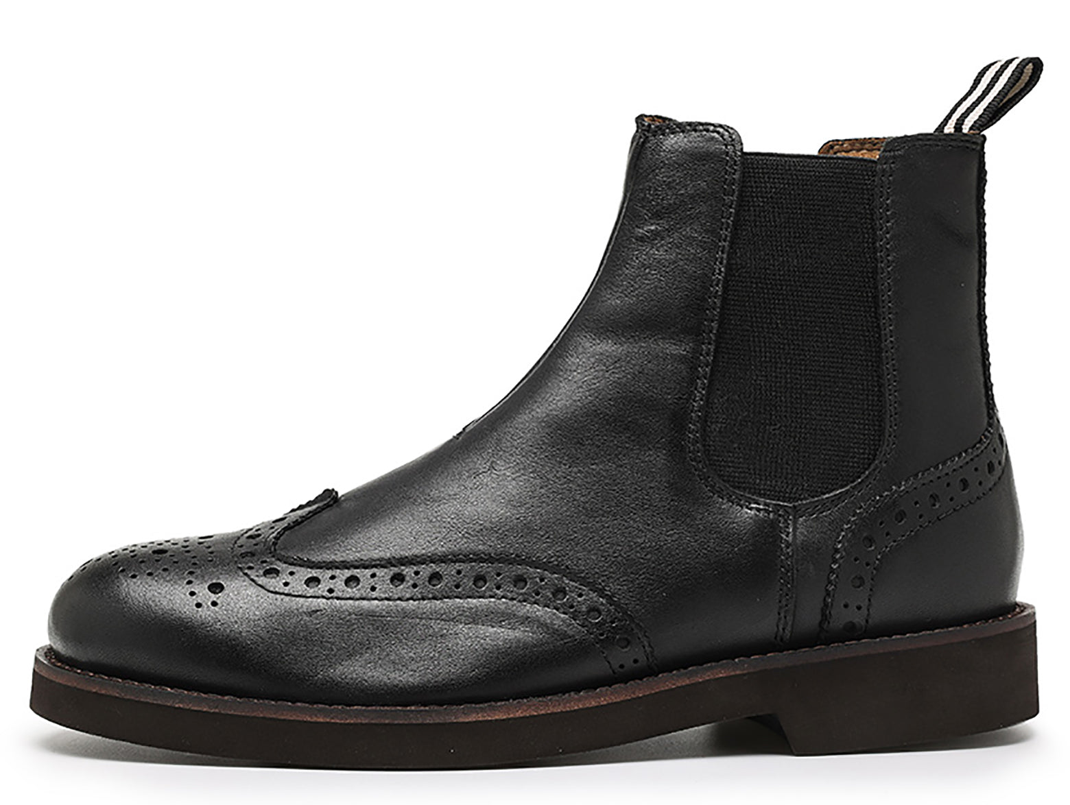 Men's Genuine Handmade Wingtips Brogues Chelsea Boots