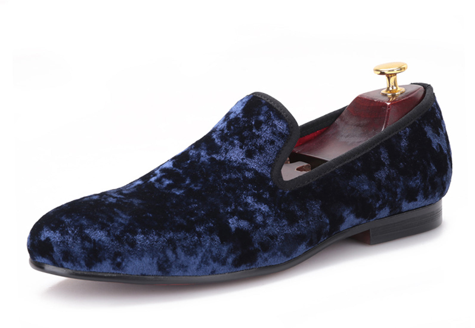 Mens Velvet Penny Loafers Slip On Shoes