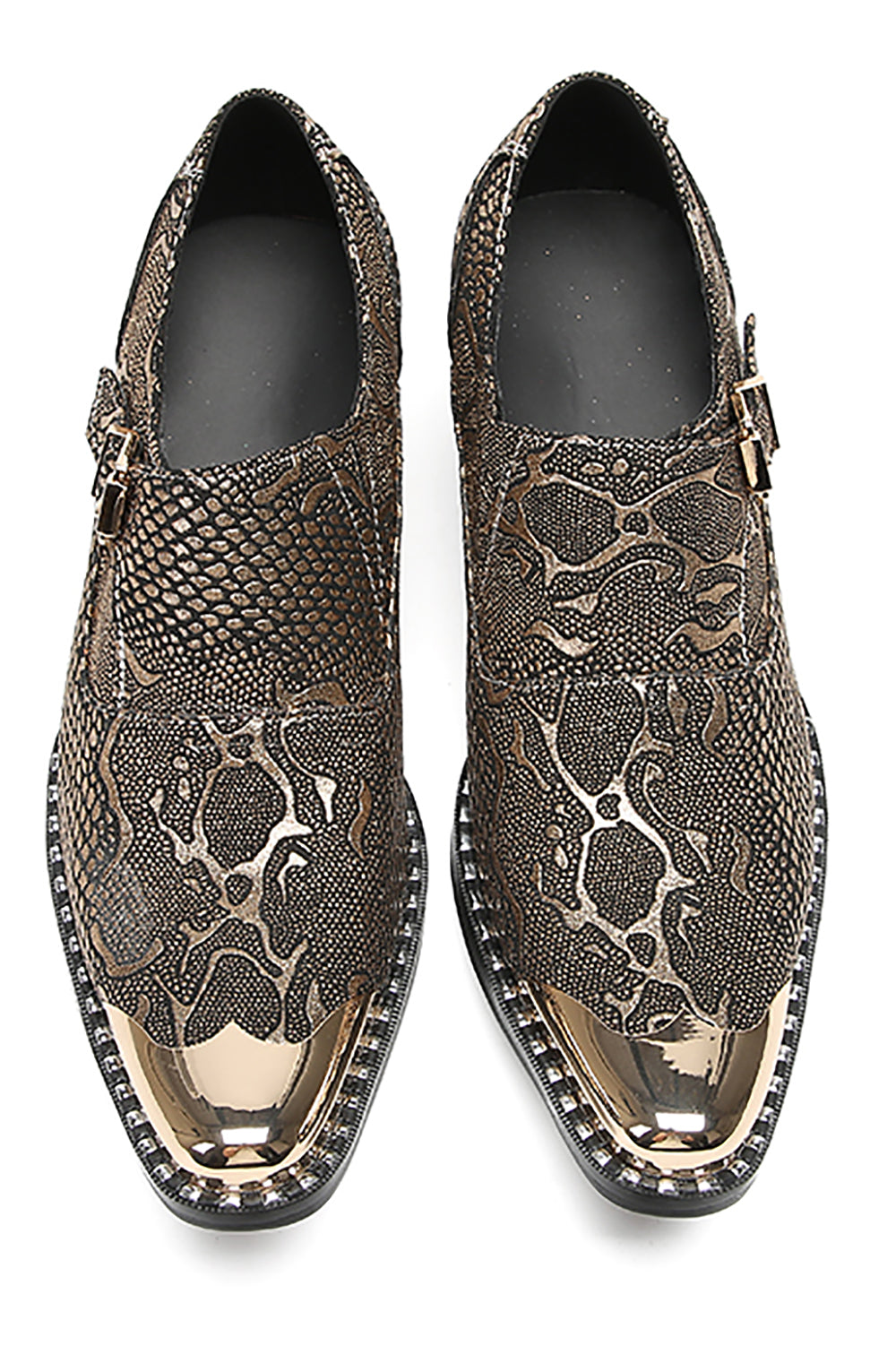 Men's Metal-Tip Western Buckle Loafers