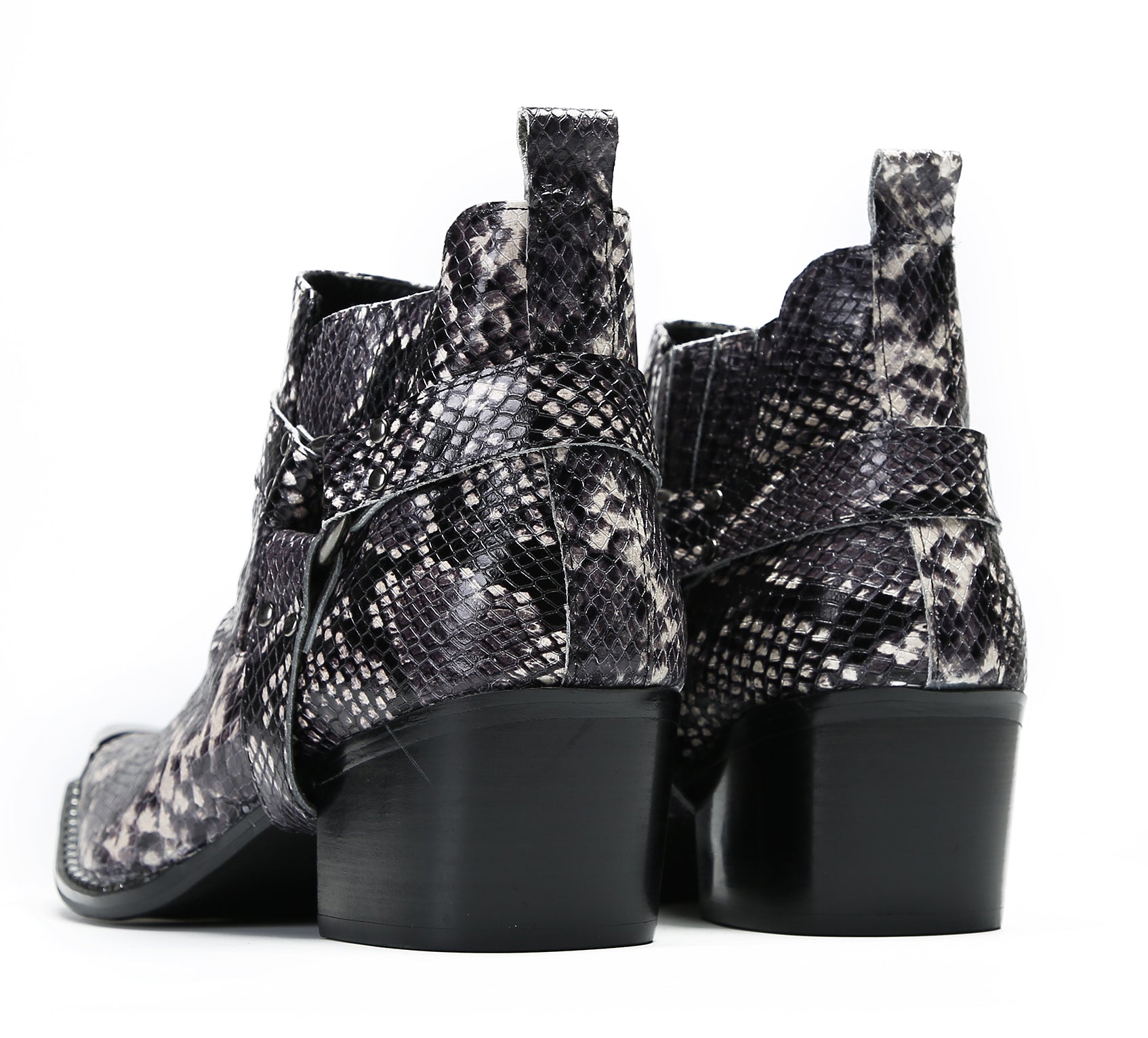 Men's Snakeskin Texture Chelsea Boots Western