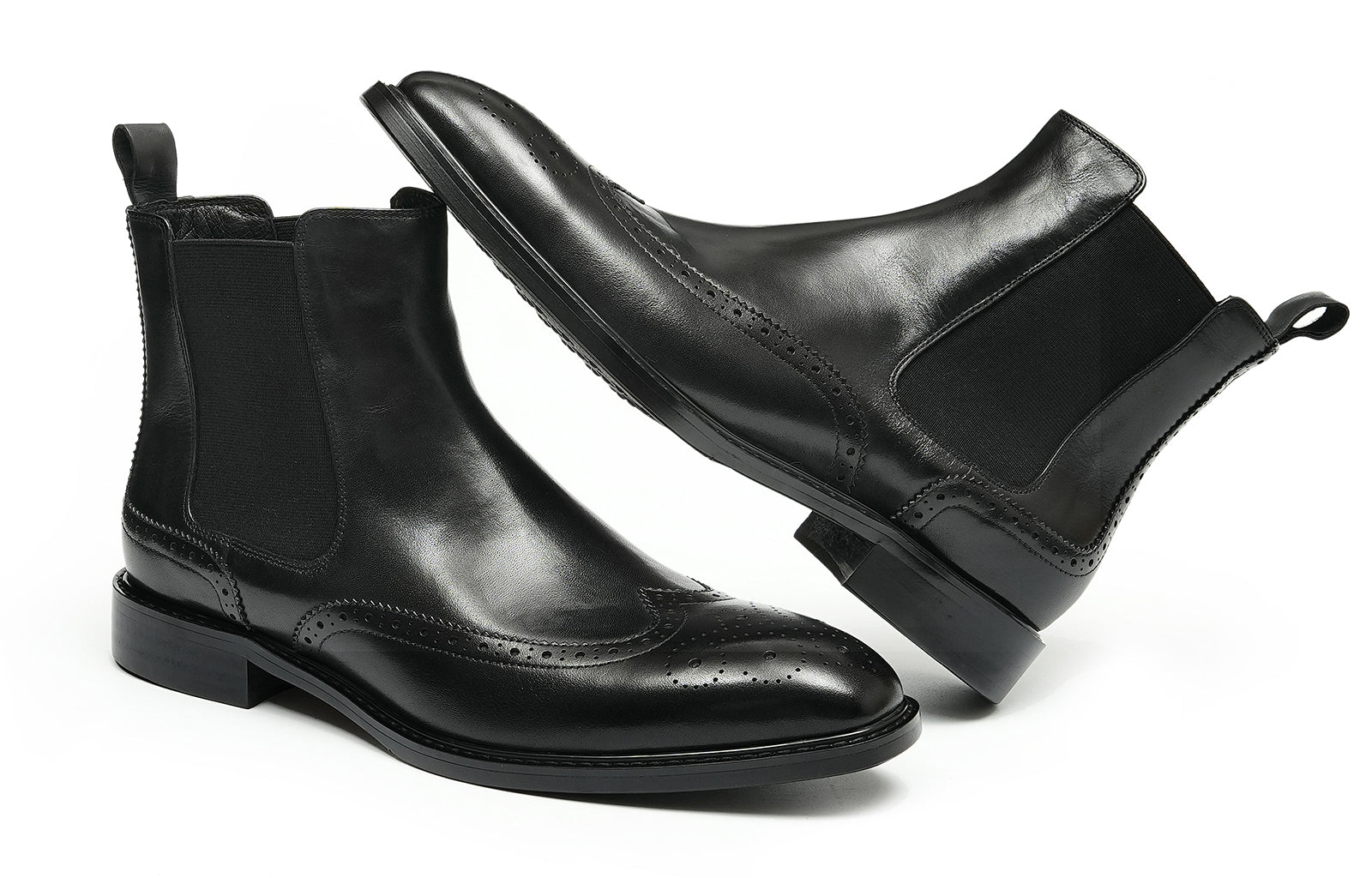 Men's Handmade Dress Wingtips Brogues Chelsea Boots