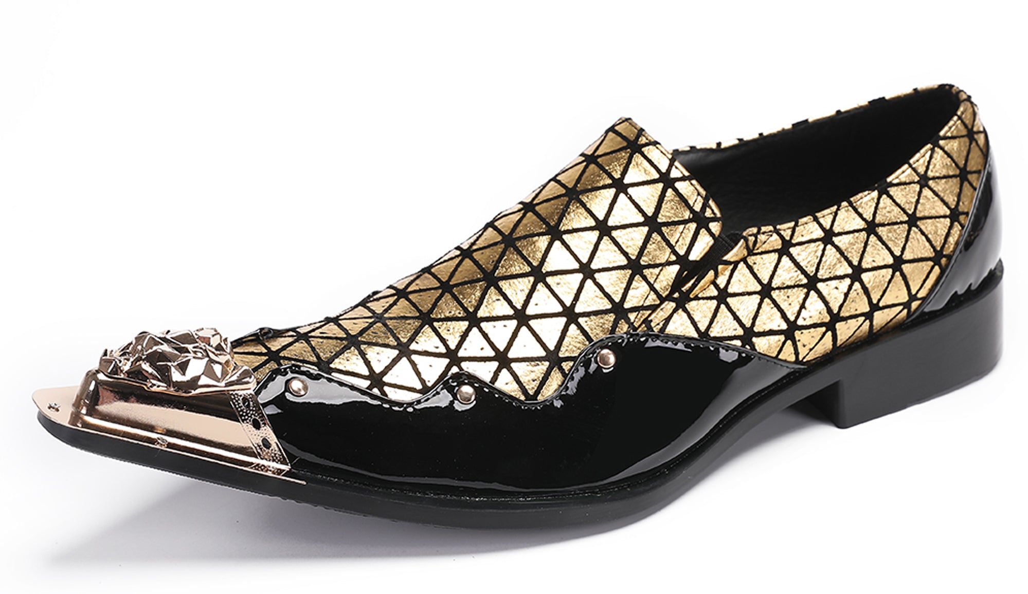 Mens Casual Driving Plaid Western Loafers