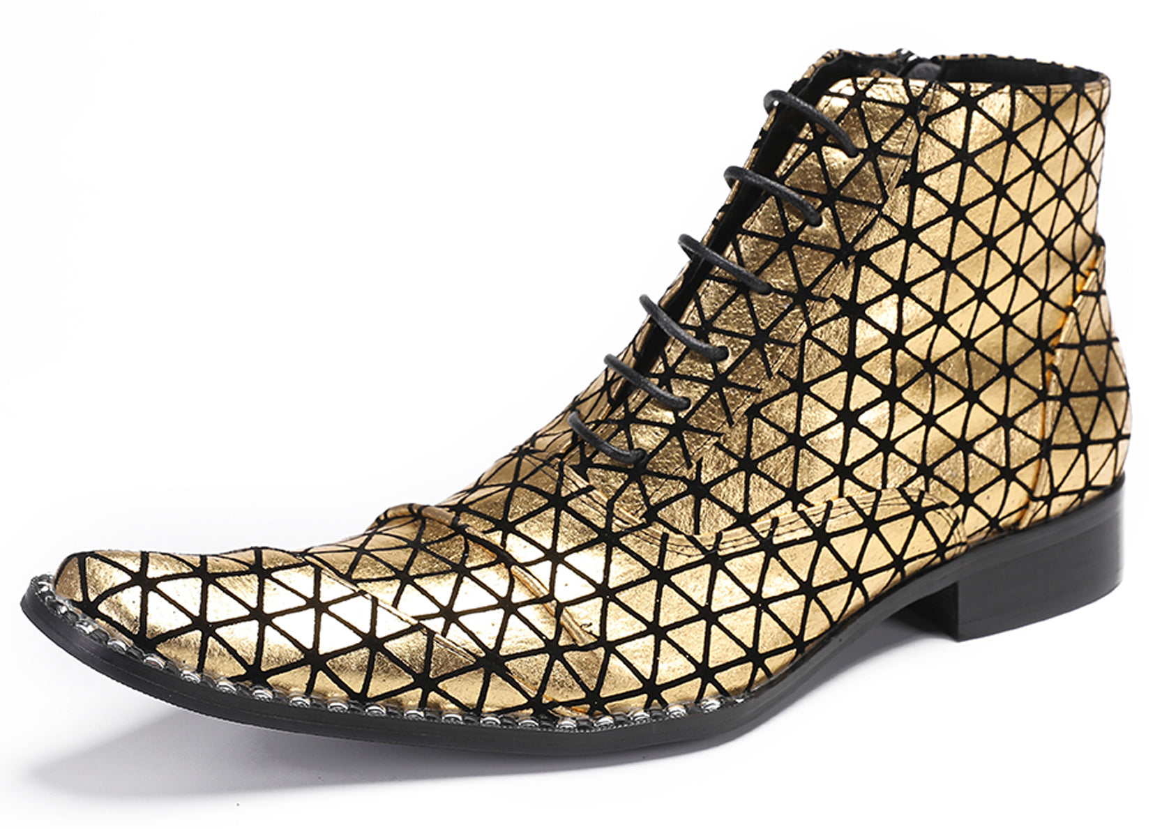 Mens Colorful Plaid Party Oxfords Boots
