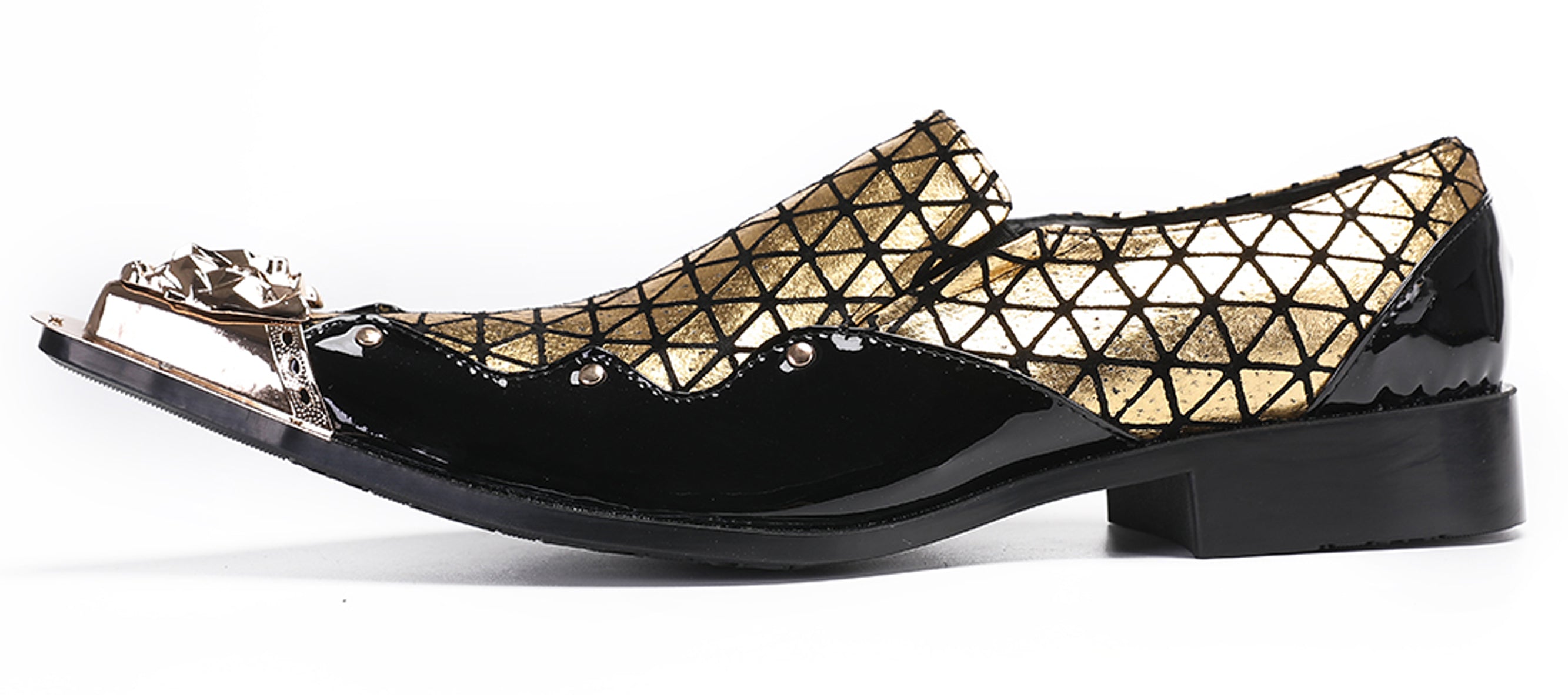 Mens Casual Driving Plaid Western Loafers
