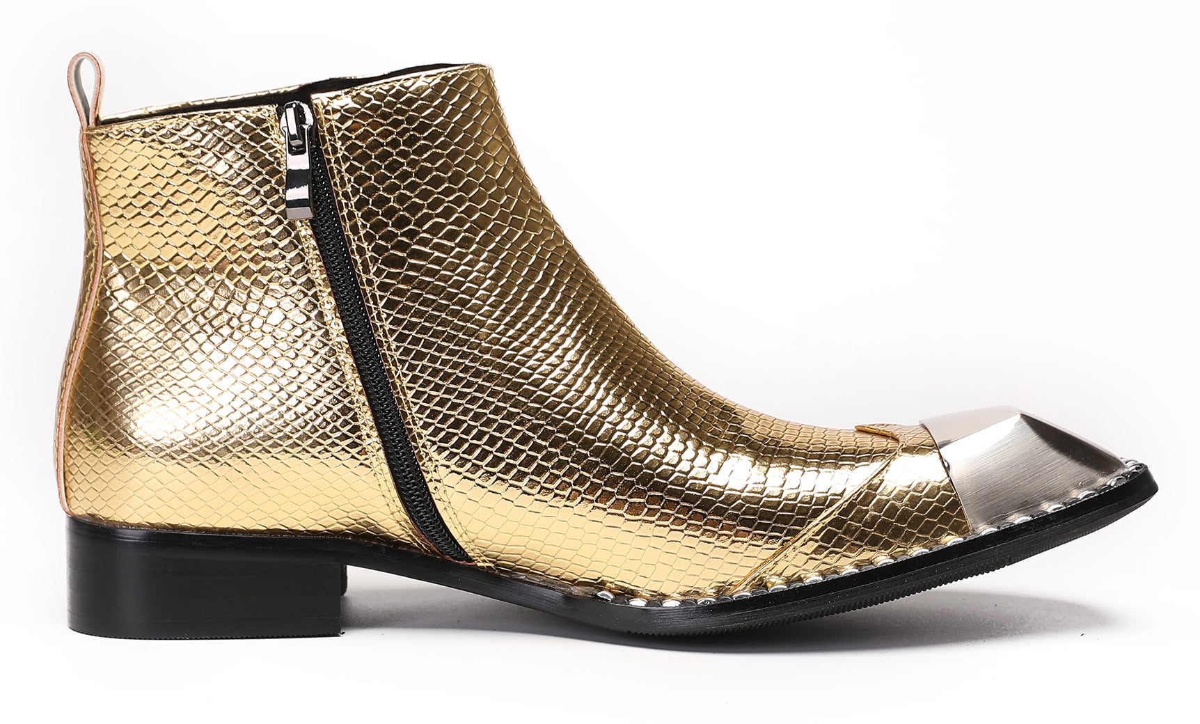 Mens Party Casual Zipper Buckle Western Boots