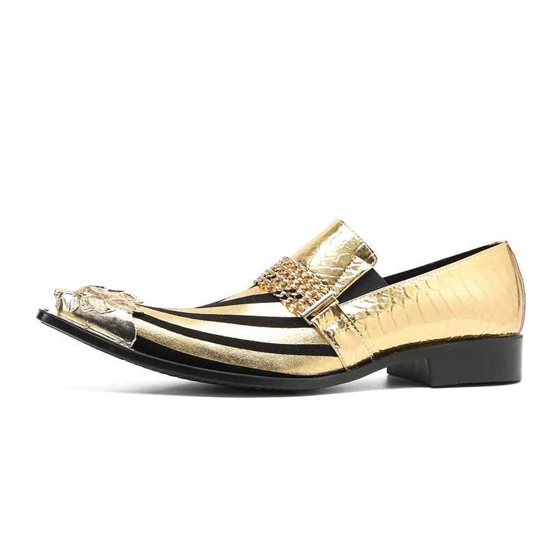 Men's Fashion Metal-Tip Western Horsebit Loafers
