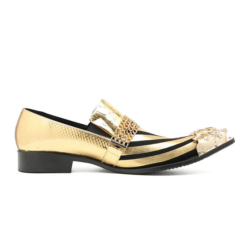 Men's Fashion Metal-Tip Western Horsebit Loafers