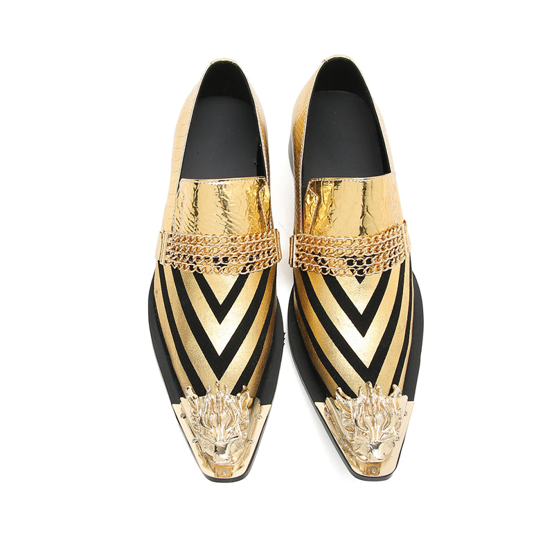Men's Fashion Metal-Tip Western Horsebit Loafers