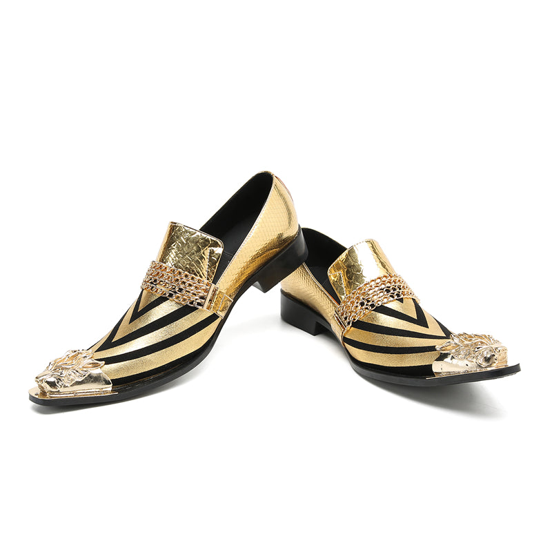 Men's Fashion Metal-Tip Western Horsebit Loafers
