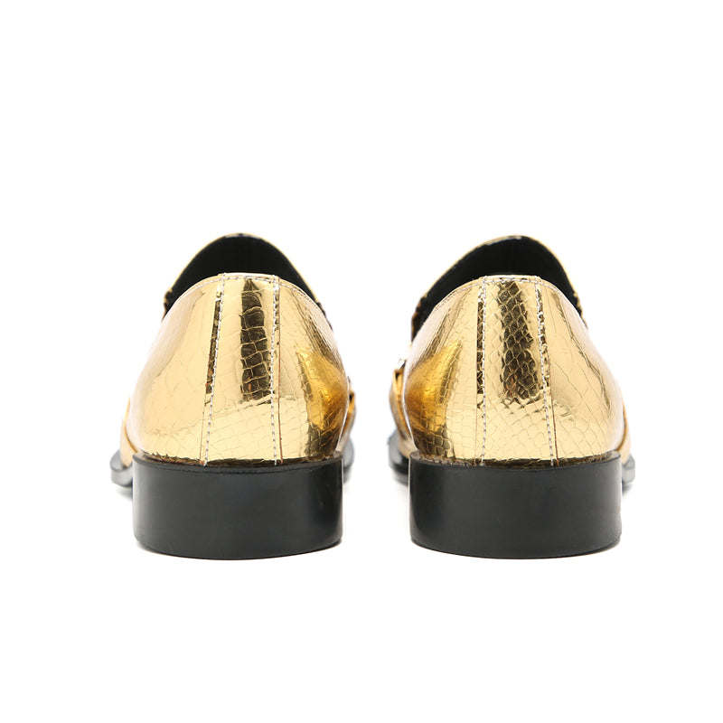 Men's Fashion Metal-Tip Western Horsebit Loafers