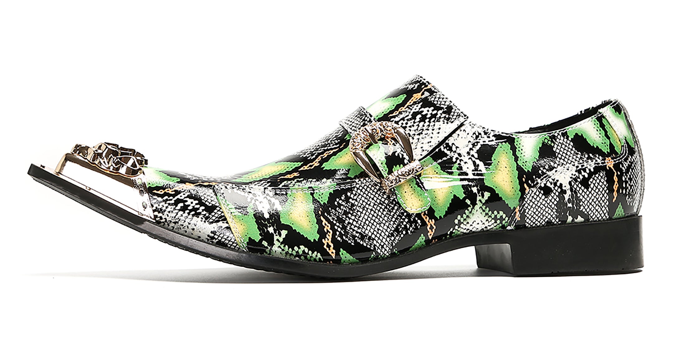 Mens Casual Meatal Tip Toe Slip On Western Loafers