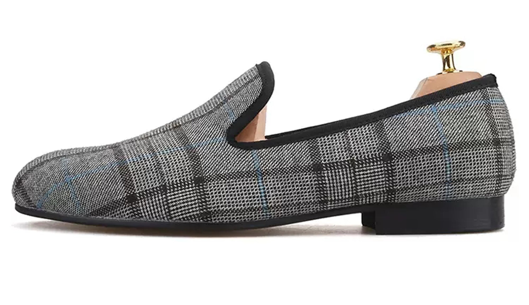 Men's Plaid Slip On Casual Penny Loafers