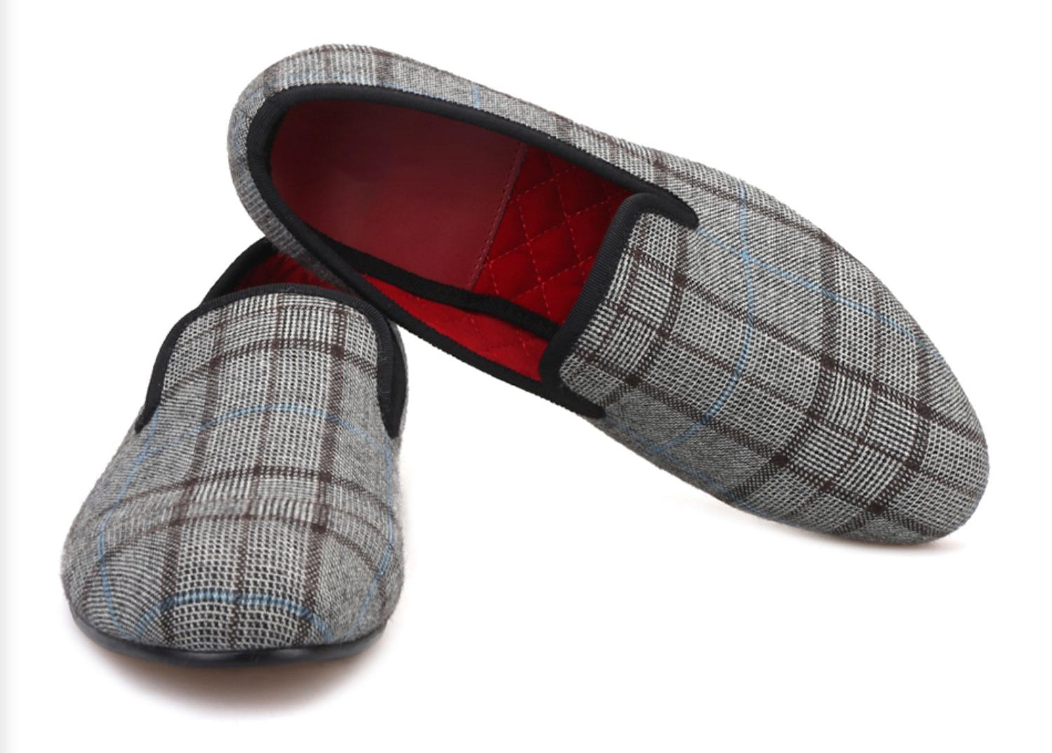 Men's Plaid Slip On Casual Penny Loafers