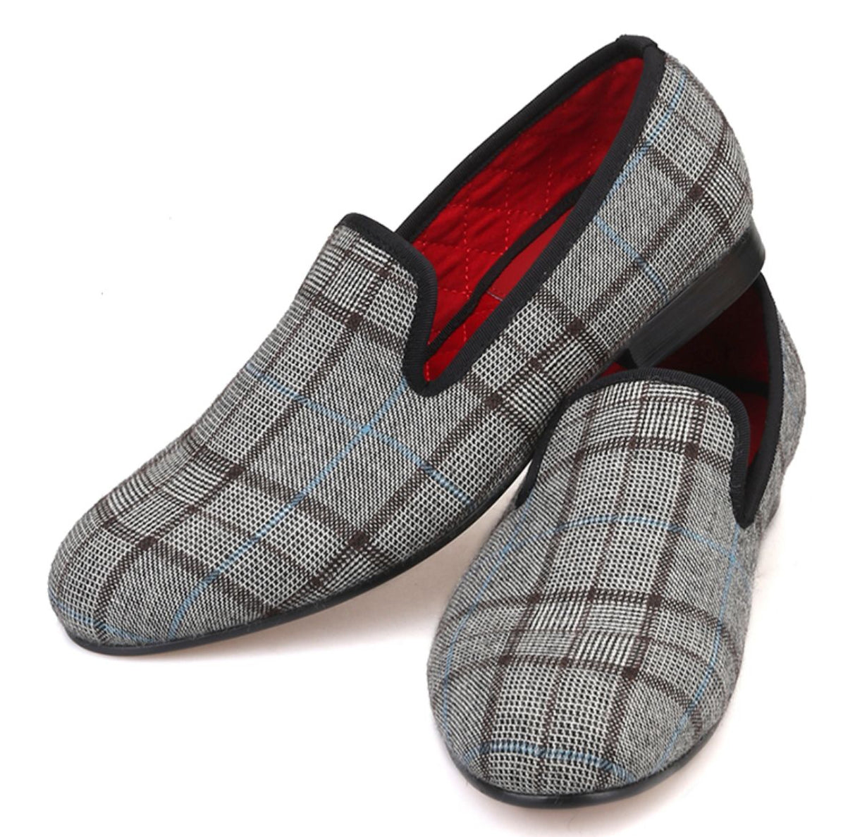 Men's Plaid Slip On Casual Penny Loafers