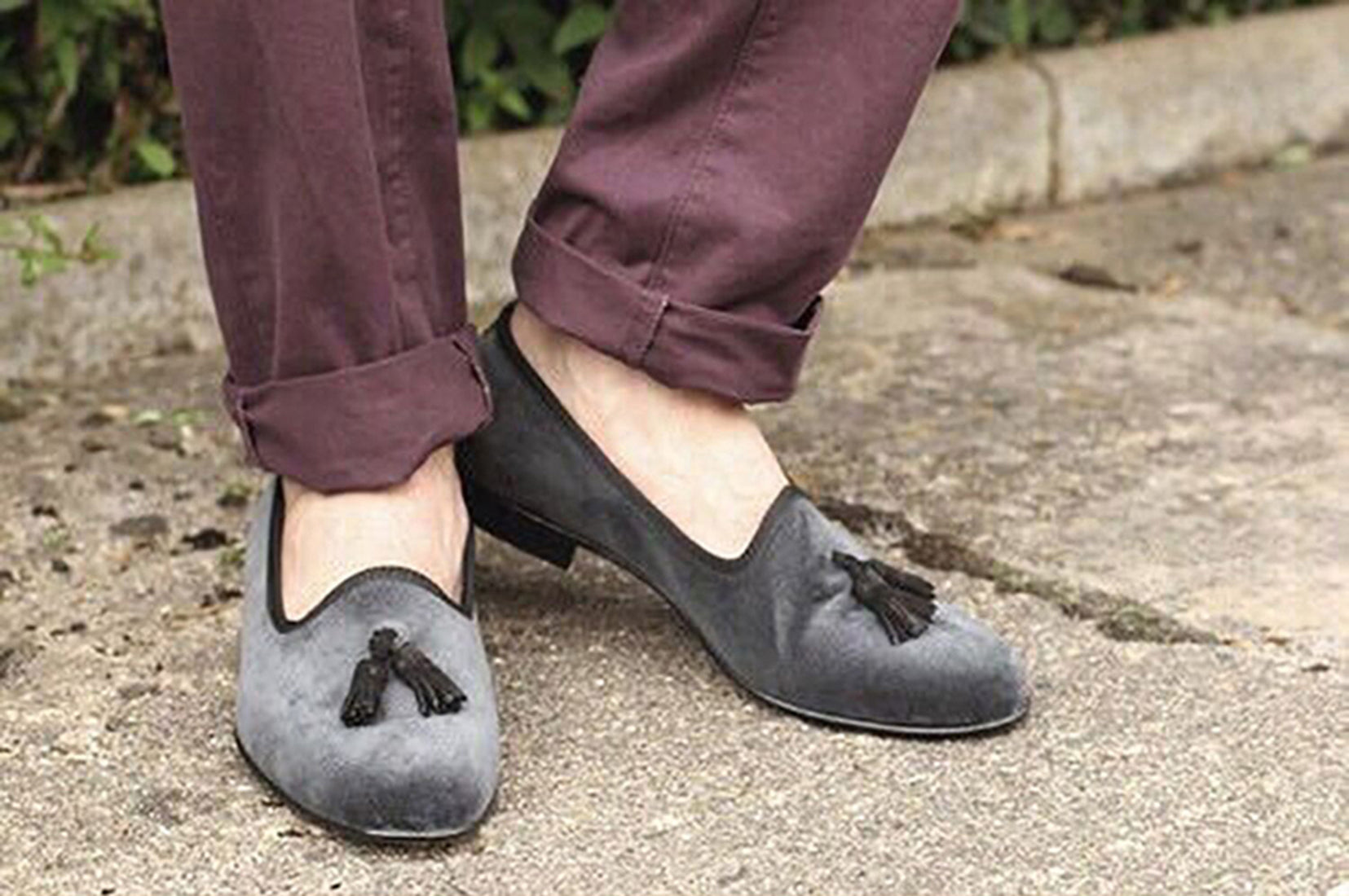 Mens Tassel Loafers Dress Slip On Shoes