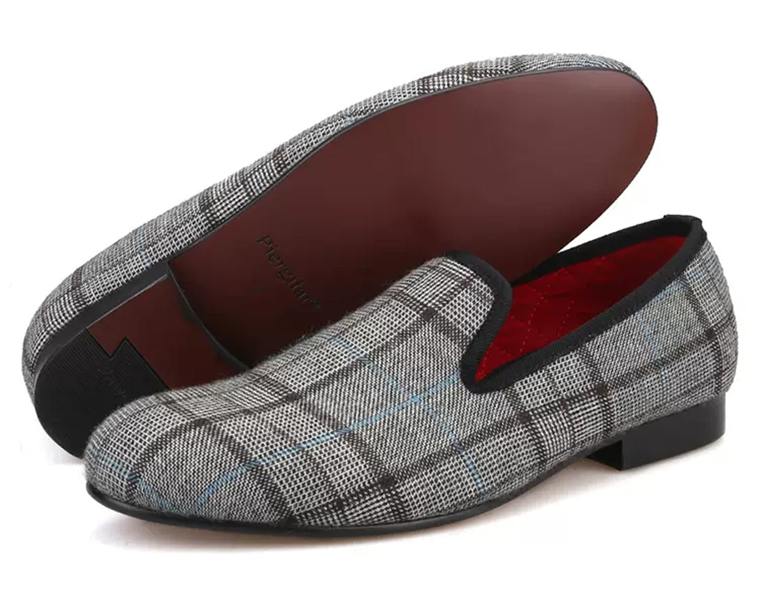 Men's Plaid Slip On Casual Penny Loafers