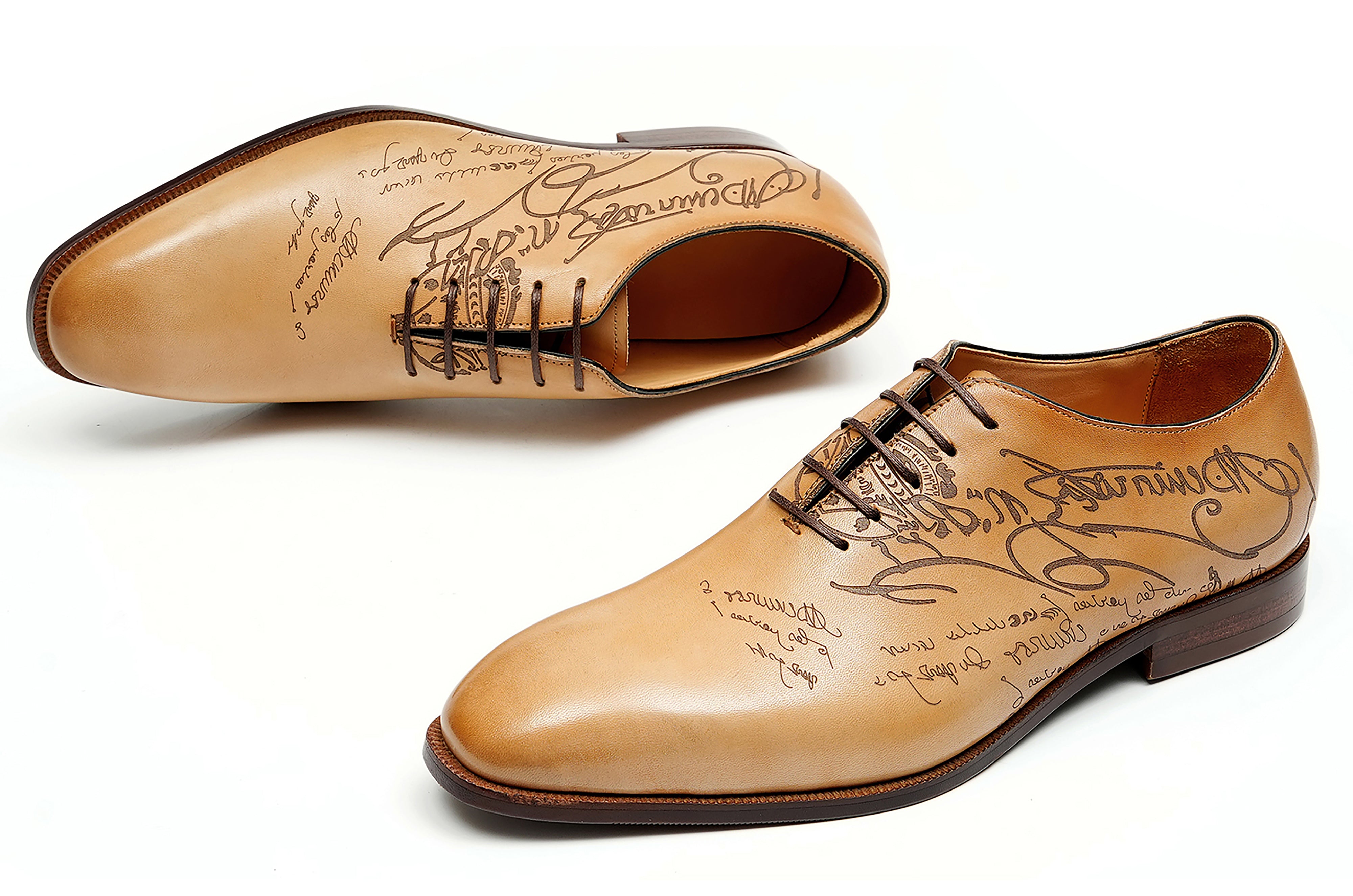 Men's Plain Toe Arabesque Brogues Oxfords