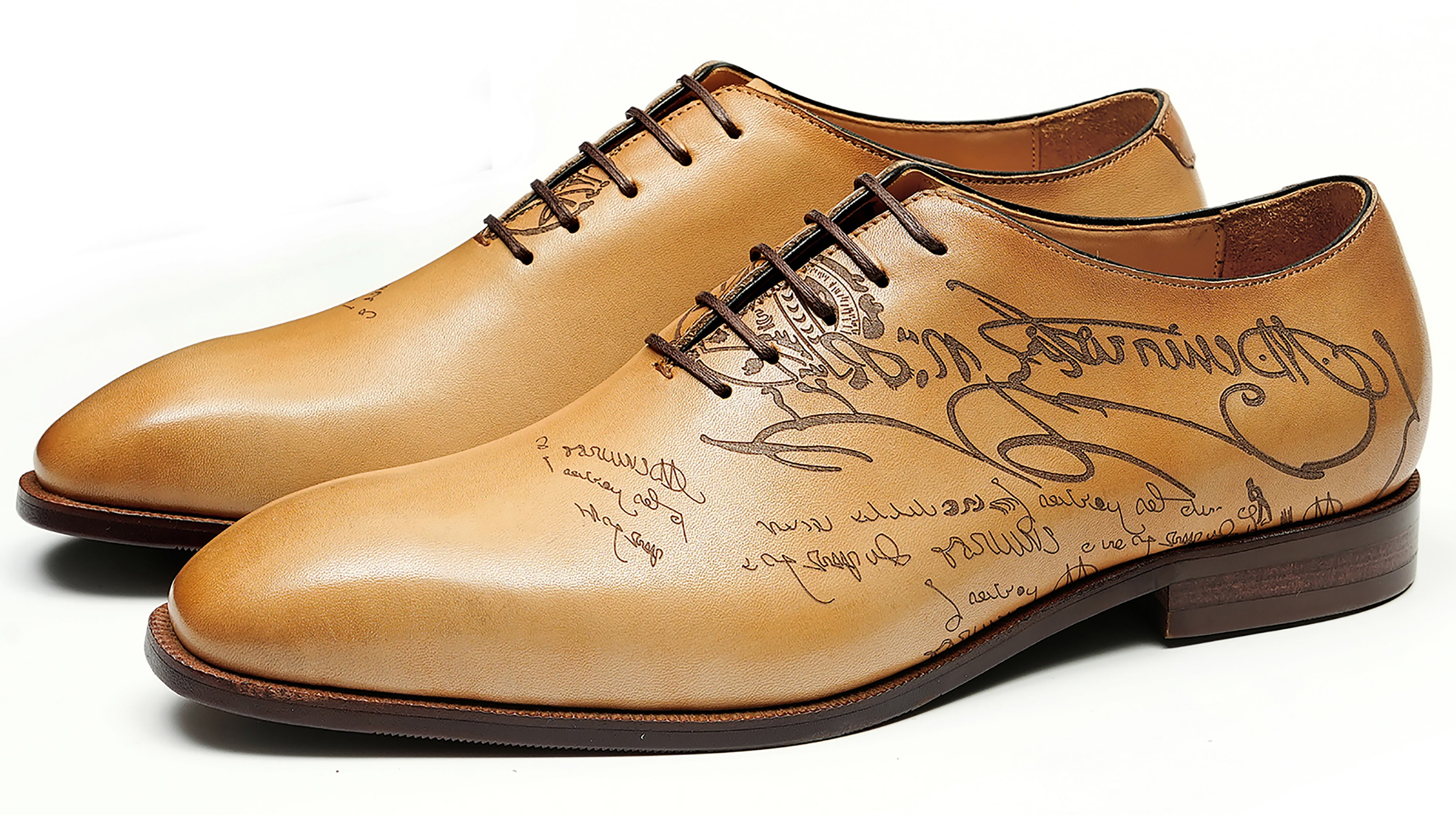Men's Plain Toe Arabesque Brogues Oxfords