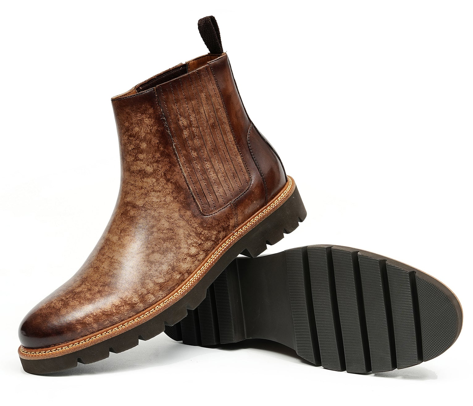 Botas Chelsea de vestir de moda retro para hombre