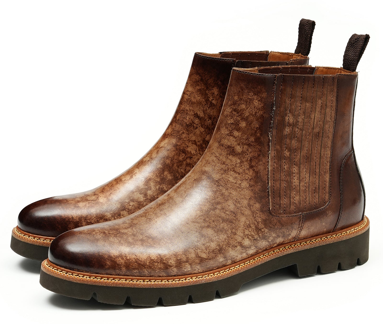 Botas Chelsea de vestir de moda retro para hombre