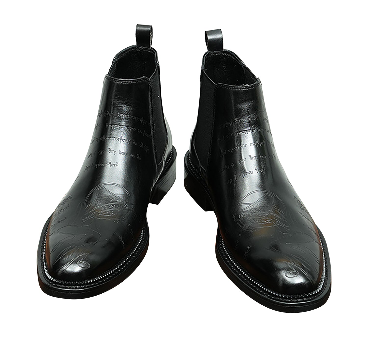 Botas Chelsea talladas formales de vestir a la moda para hombre