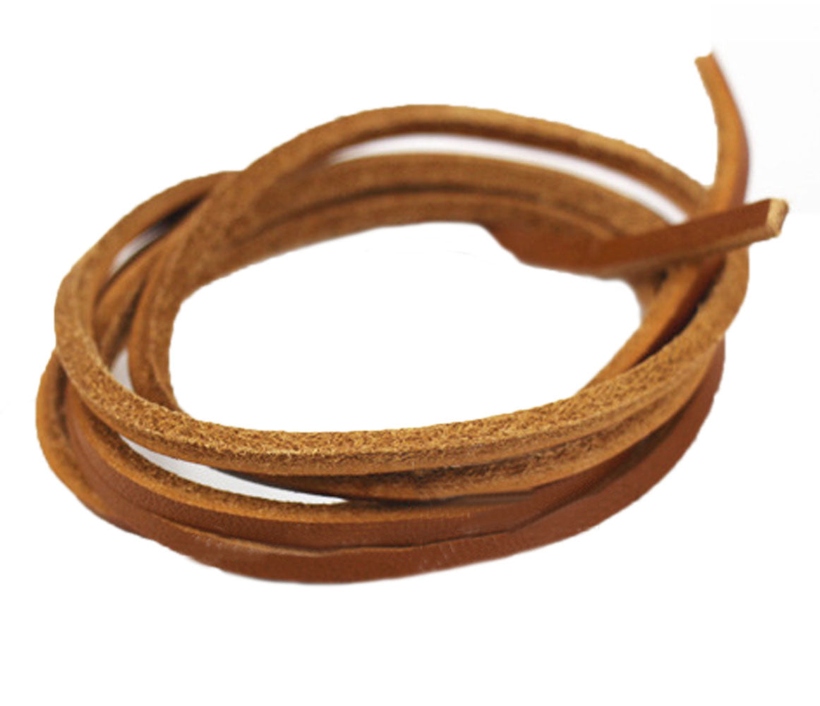 Square Leather Shoelaces - 1 Pair Pack YX-11