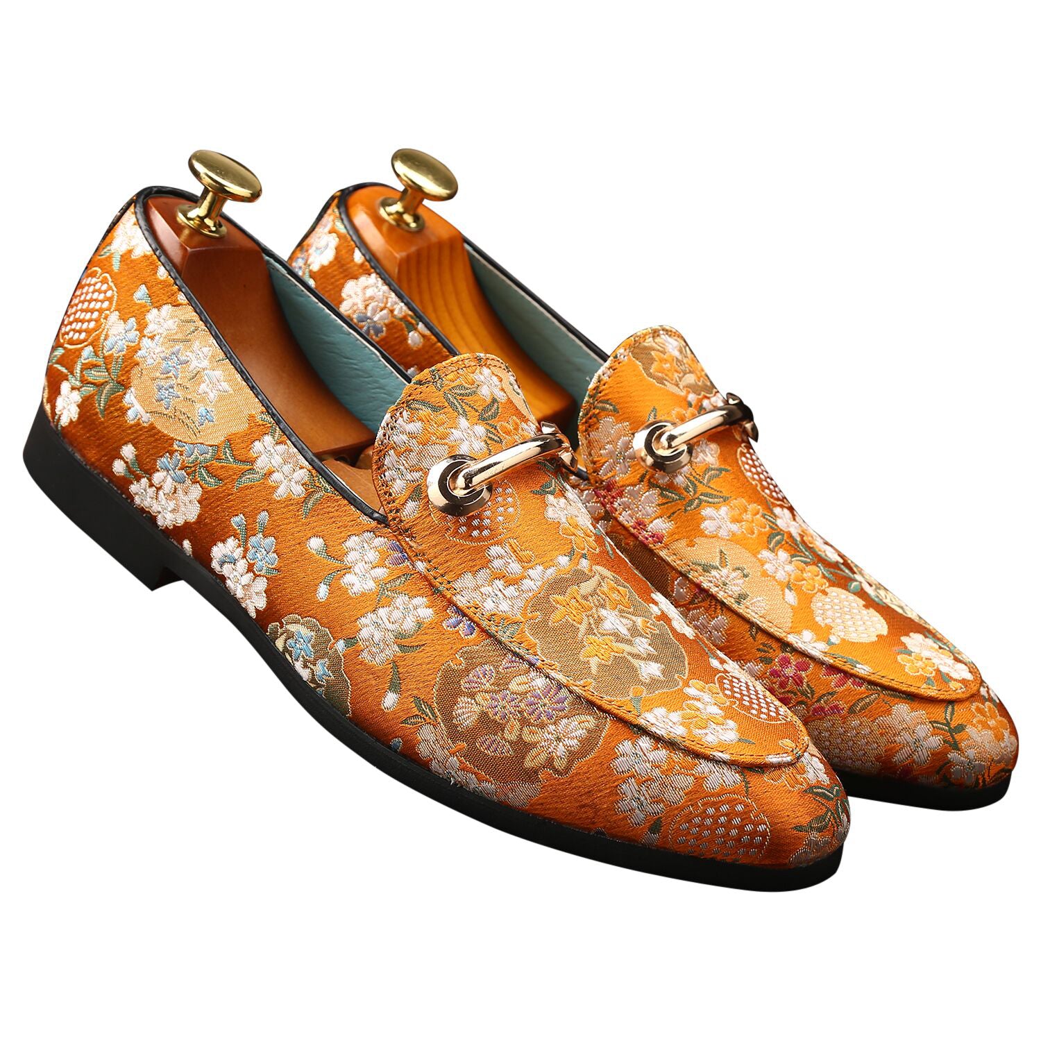 Men's Embroidery Horsebit Smoking Loafer