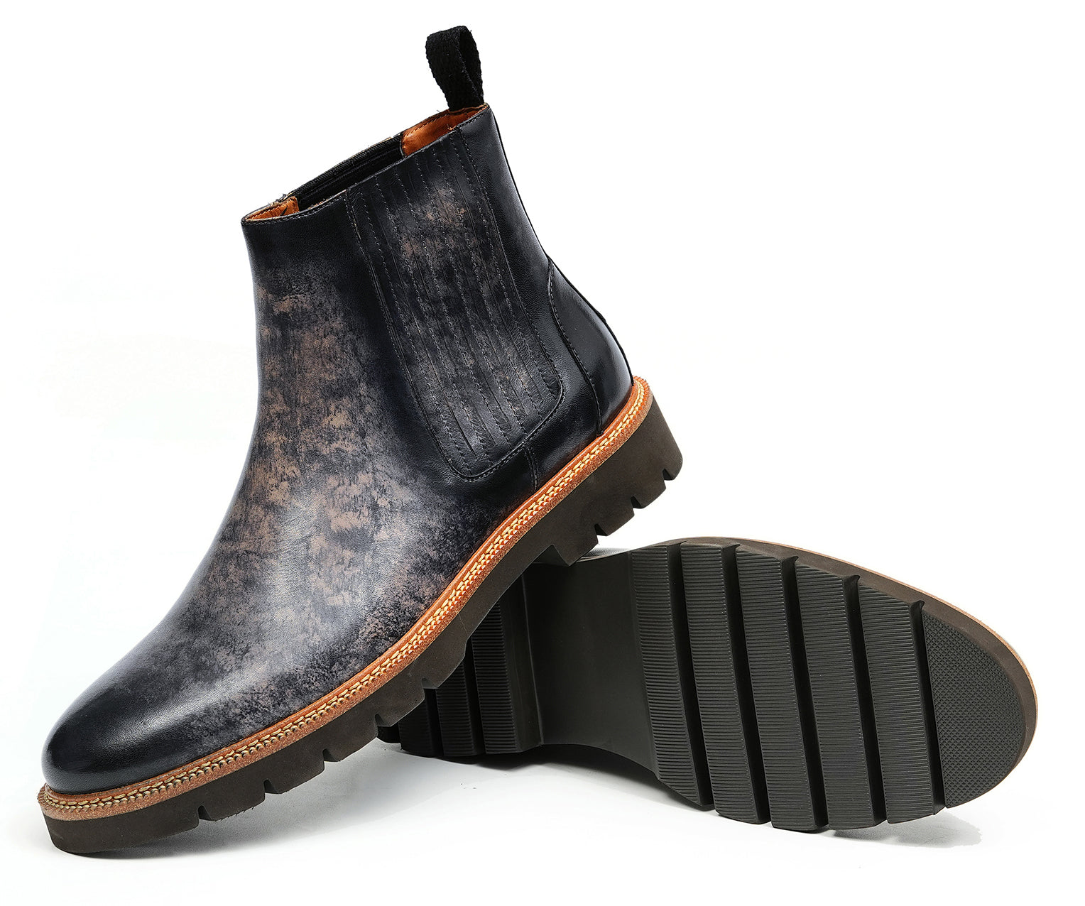Botas Chelsea de vestir de moda retro para hombre