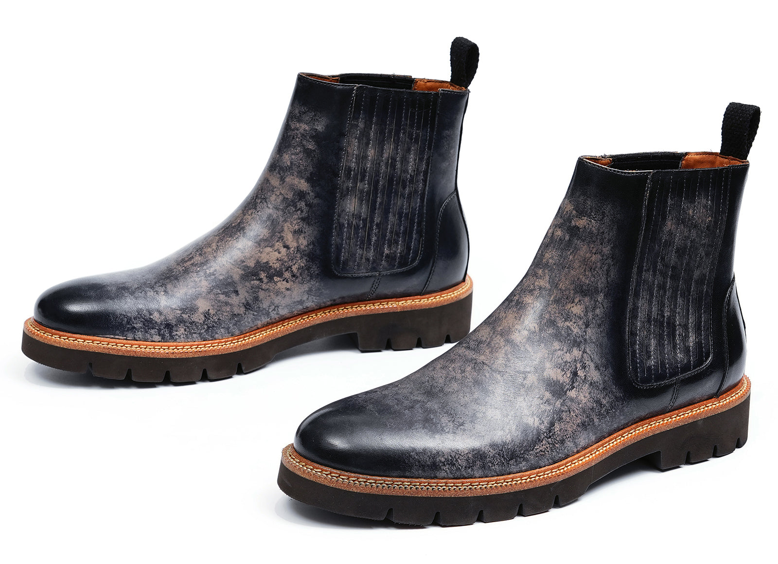 Botas Chelsea de vestir de moda retro para hombre