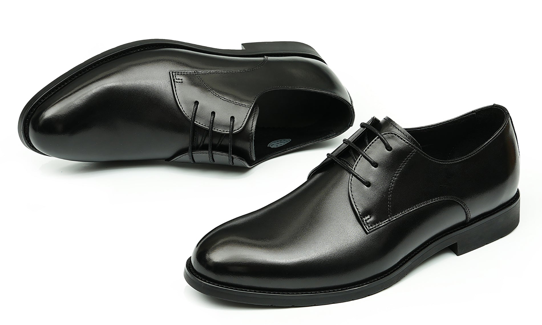 Men's Handmade Formal Plain Toe Derby