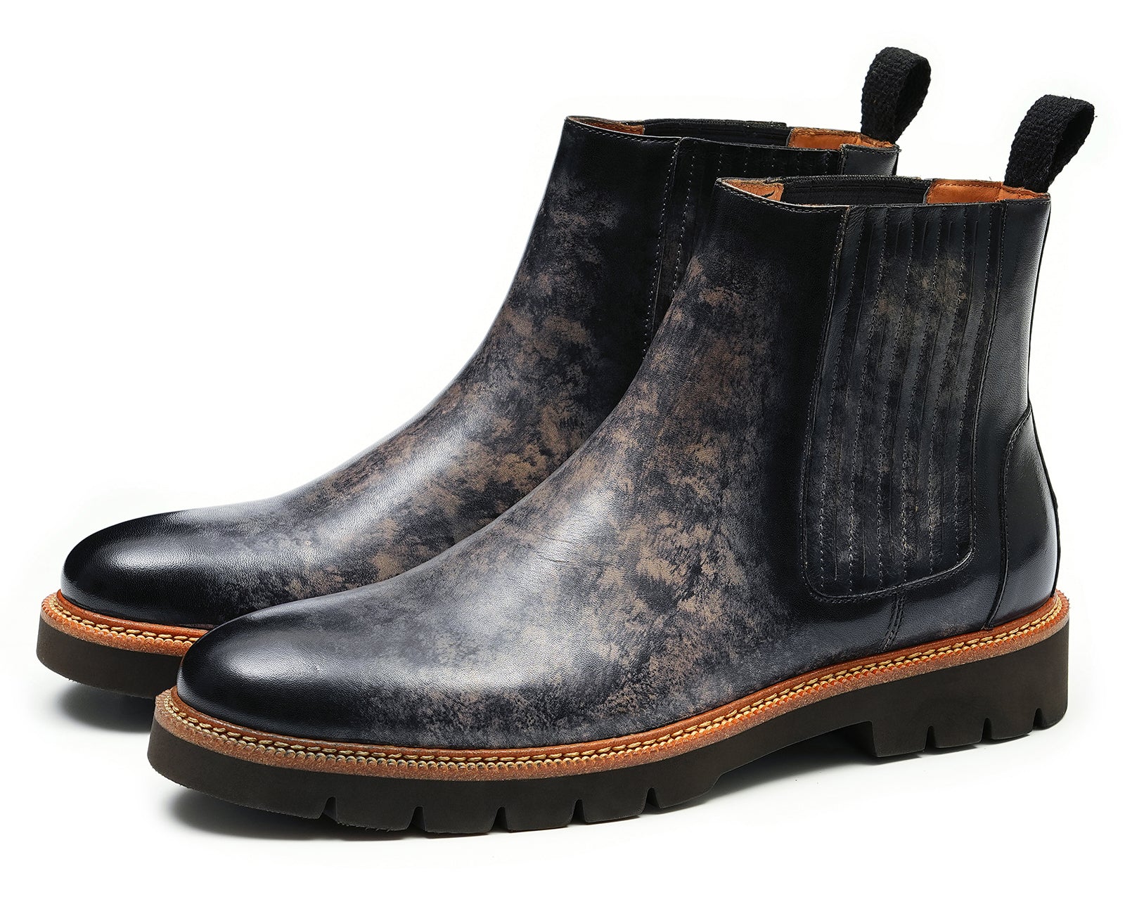 Botas Chelsea de vestir de moda retro para hombre