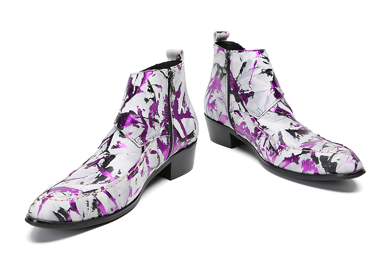 Botas occidentales informales con botones dobles para hombre