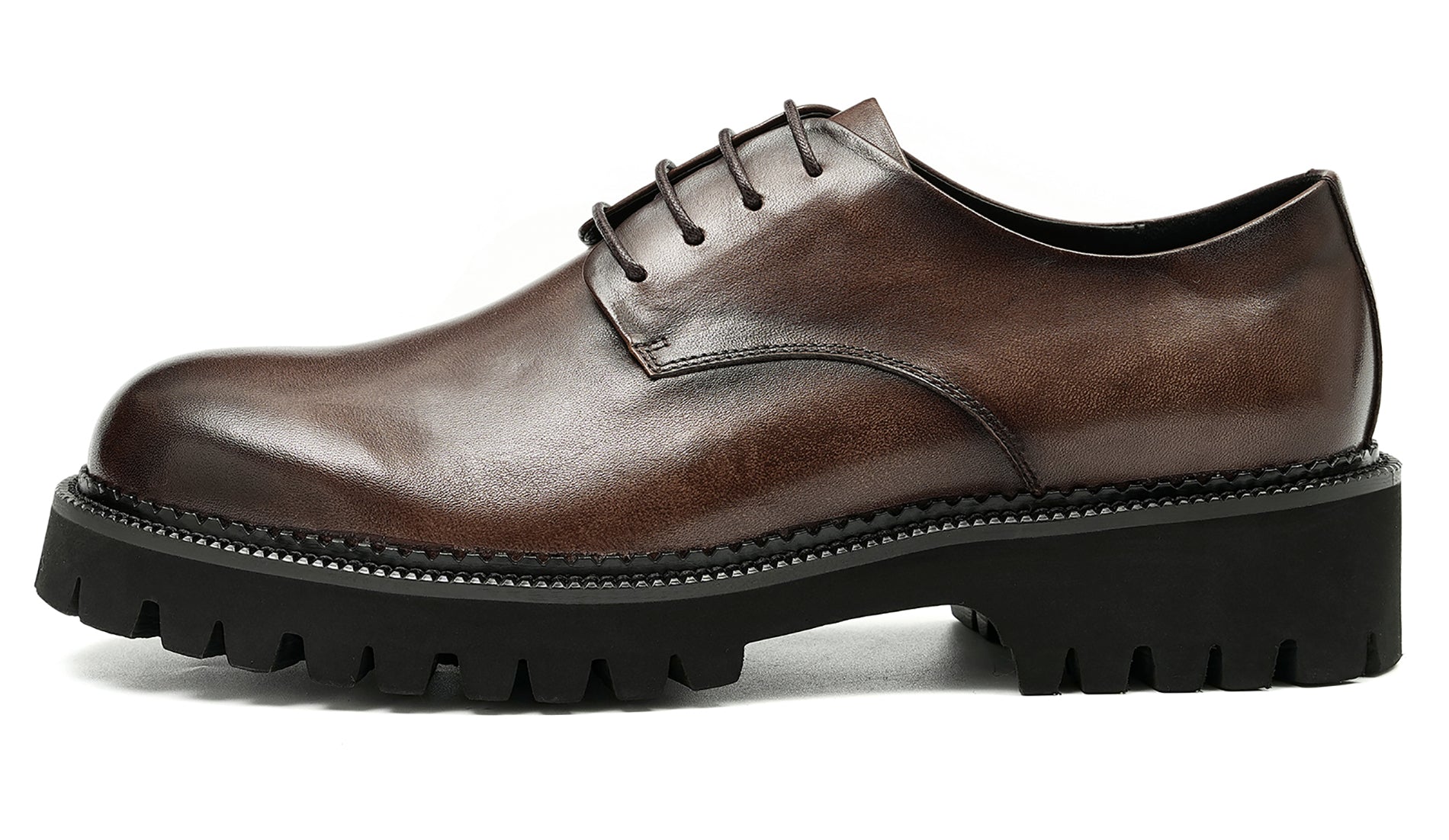 Men's Thick Sole Plain Toe Dress Derby