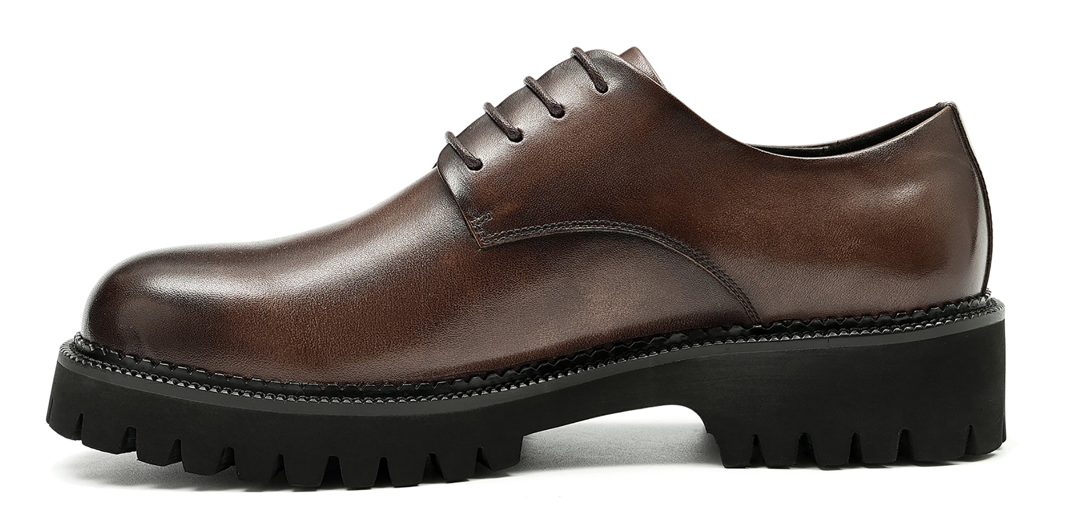 Men's Thick Sole Plain Toe Dress Derby
