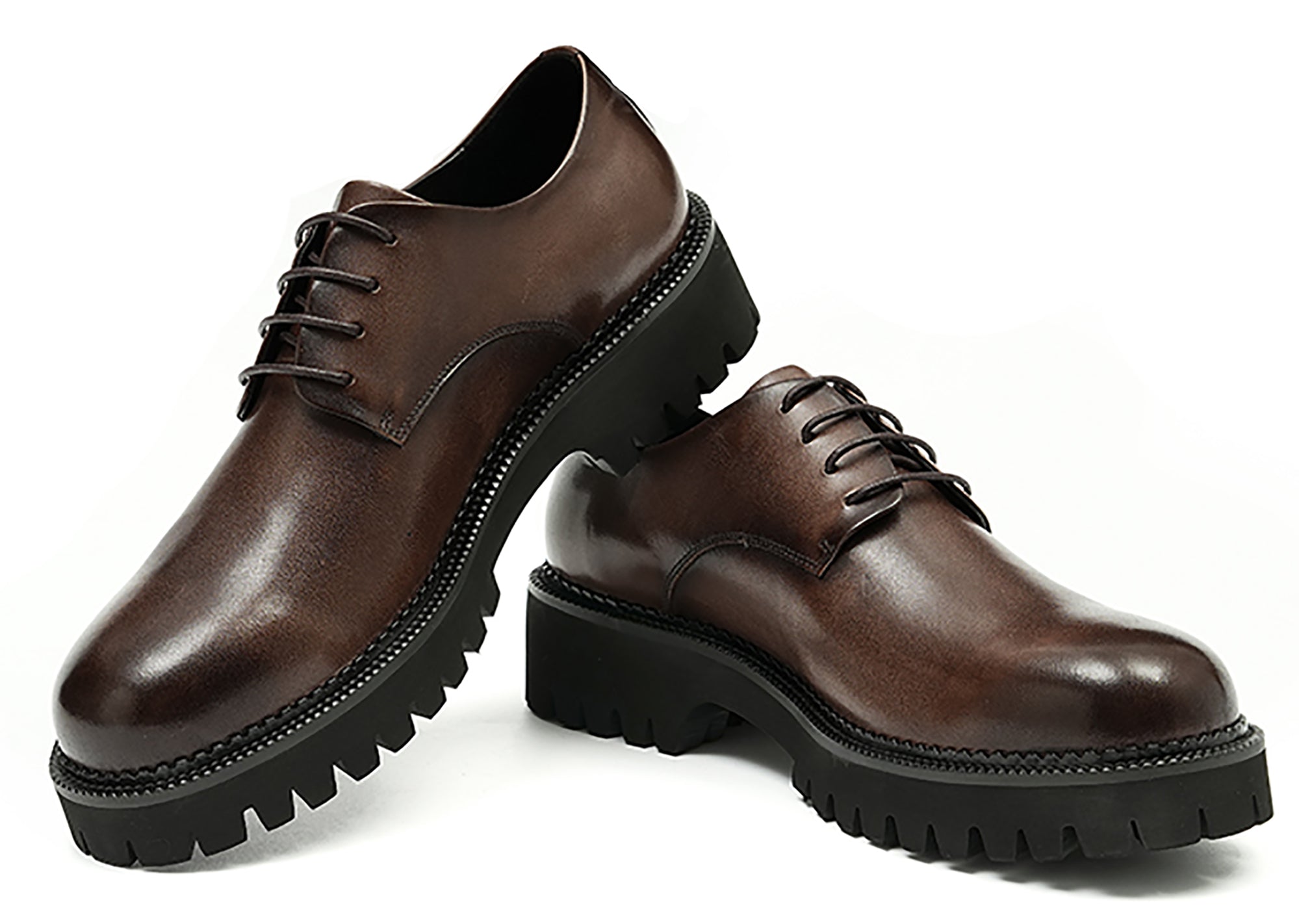 Men's Thick Sole Plain Toe Dress Derby