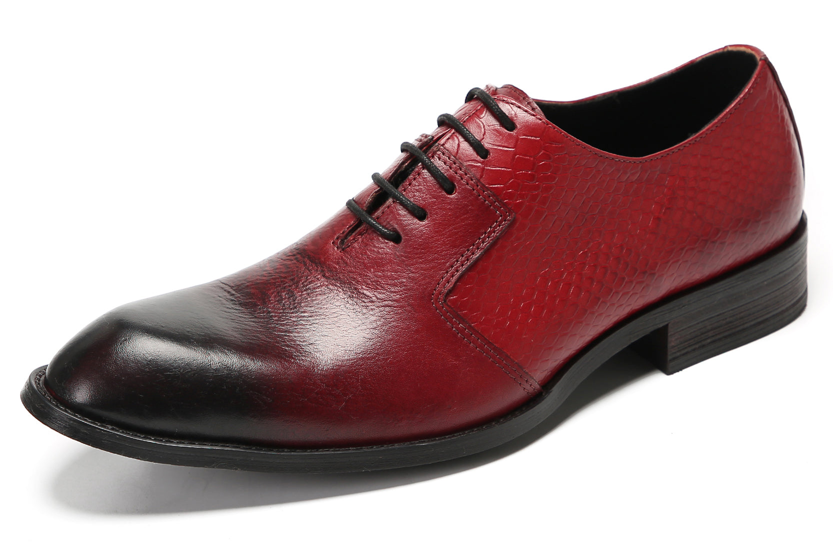 Mens Crocodile Printed Wedding Oxfords Tuxedo Shoes