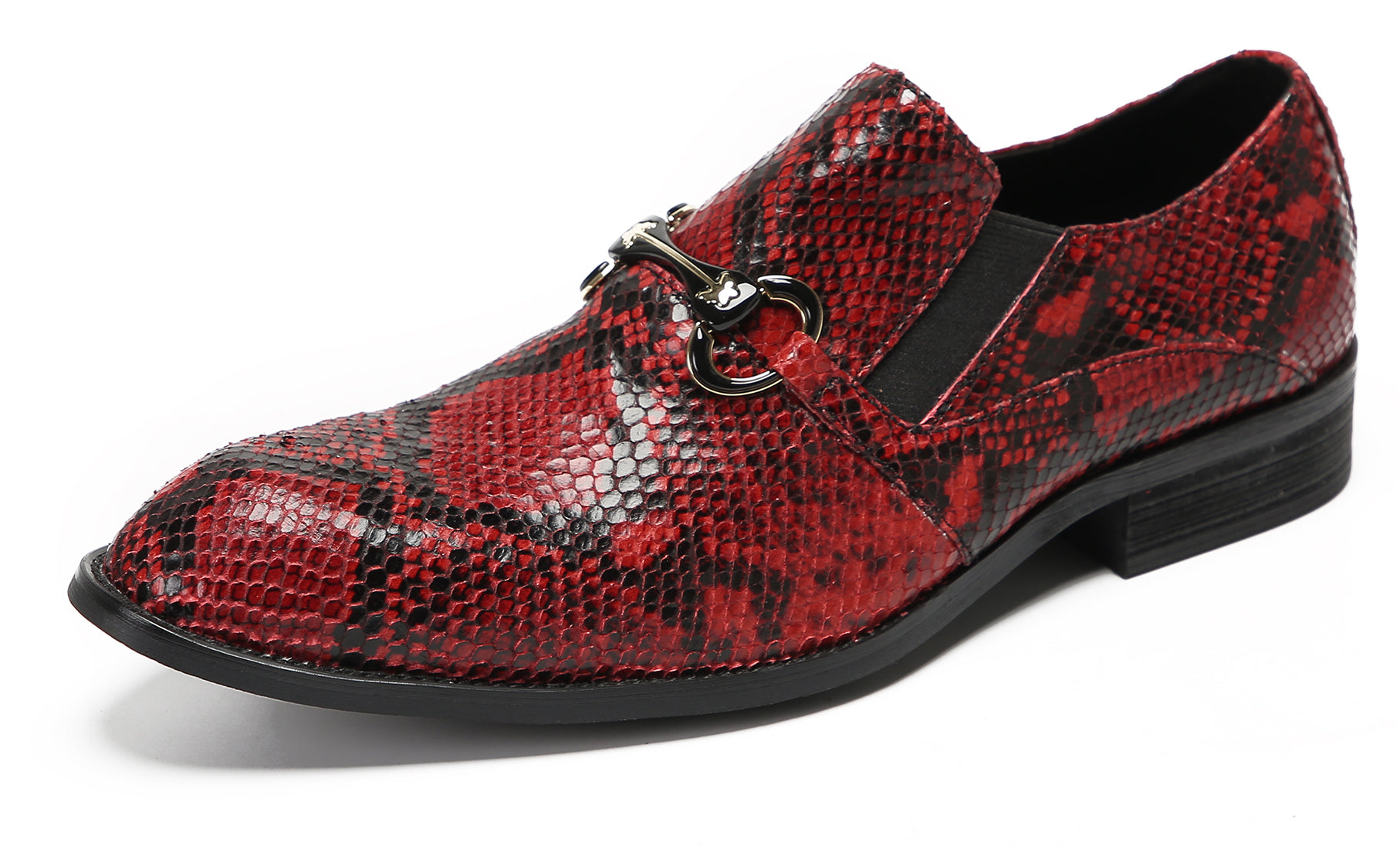Mens Red Dress Slip On Penny Loafers