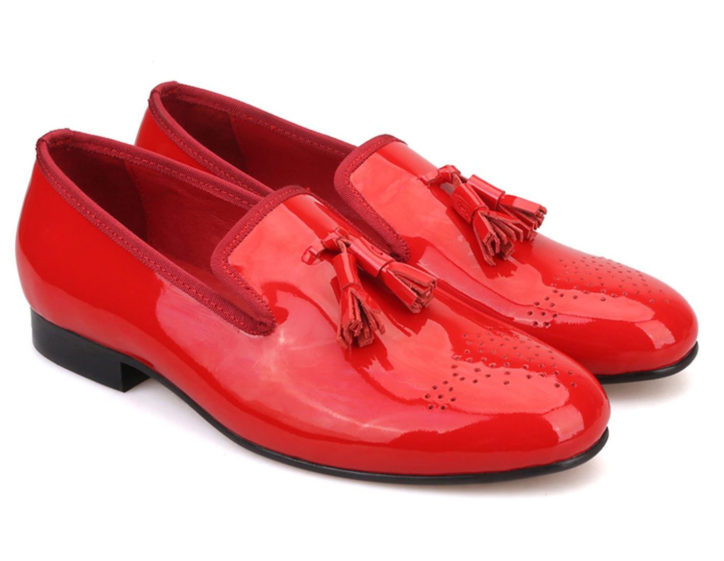 Men's Tassel Loafers Dress Patent Leather Shoes