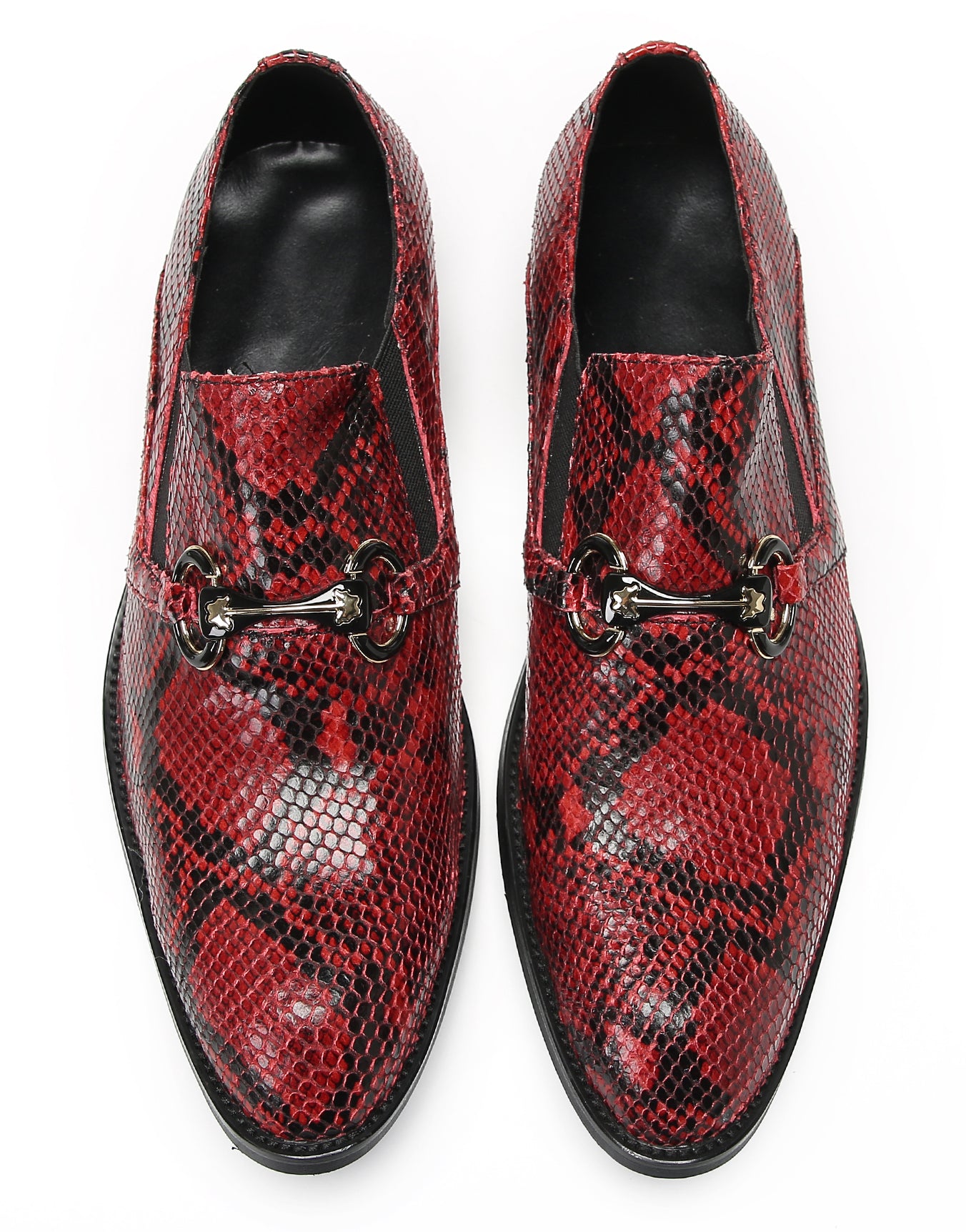 Mens Red Dress Slip On Penny Loafers
