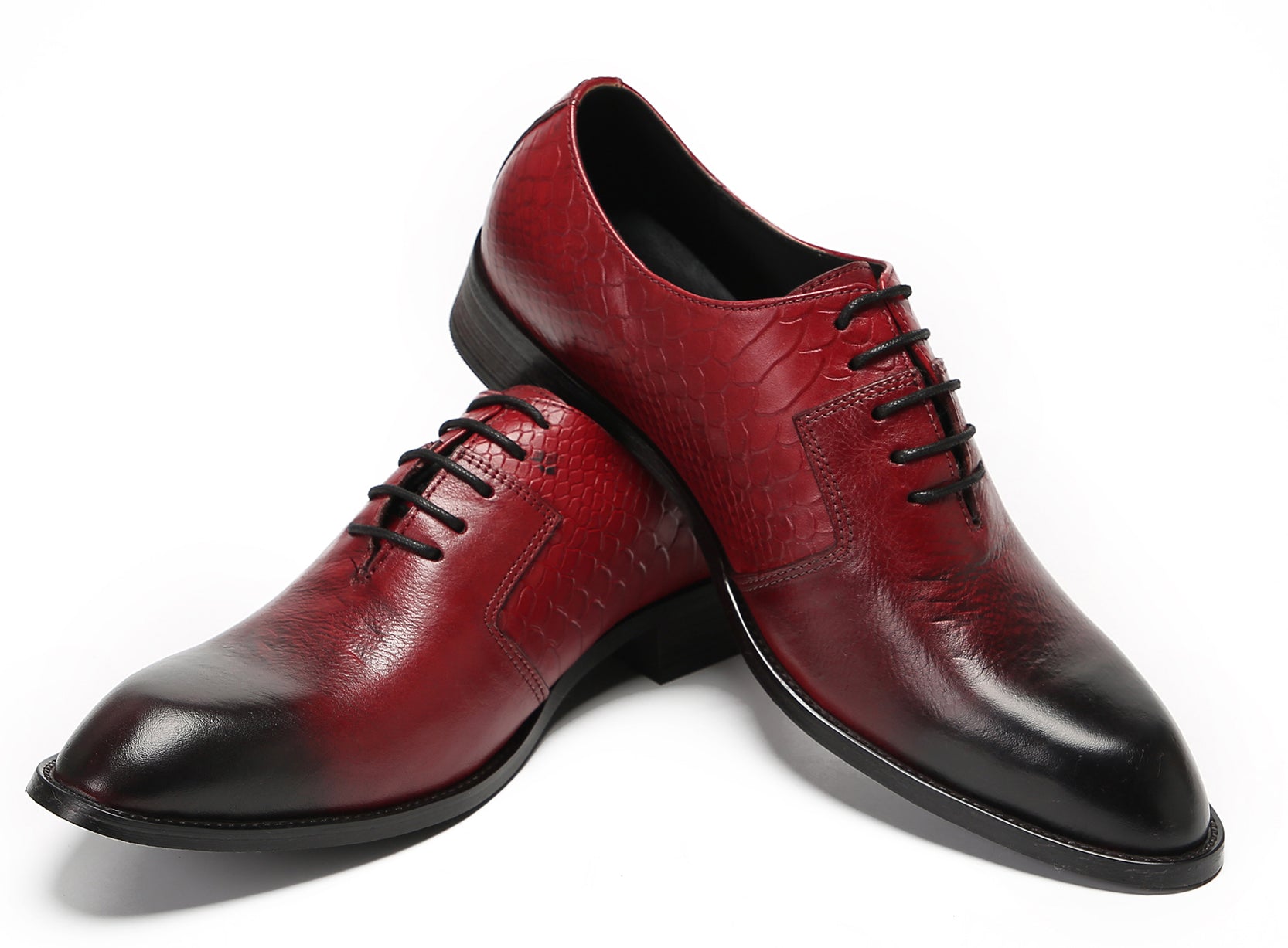 Mens Crocodile Printed Wedding Oxfords Tuxedo Shoes